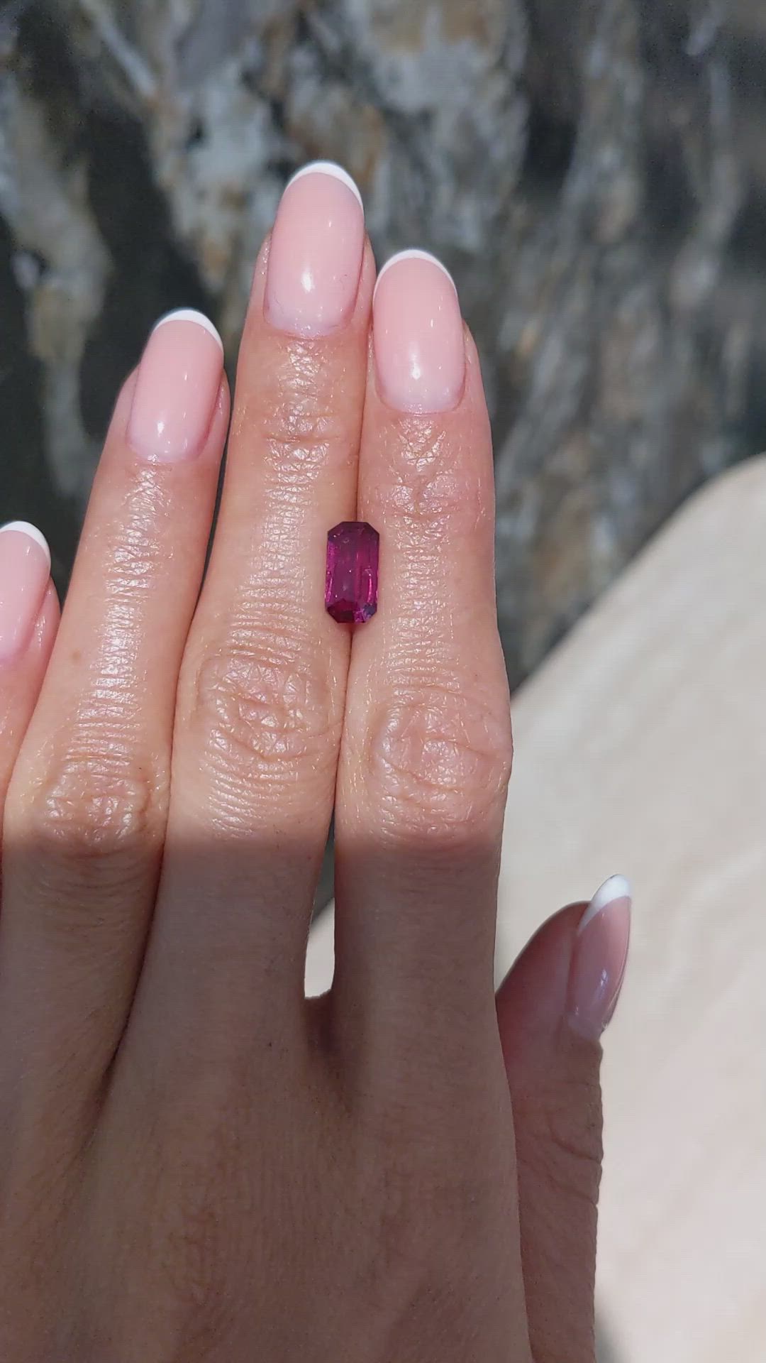 2.01 Ct. Pinkish Red Ruby from Mozambique Size Video
