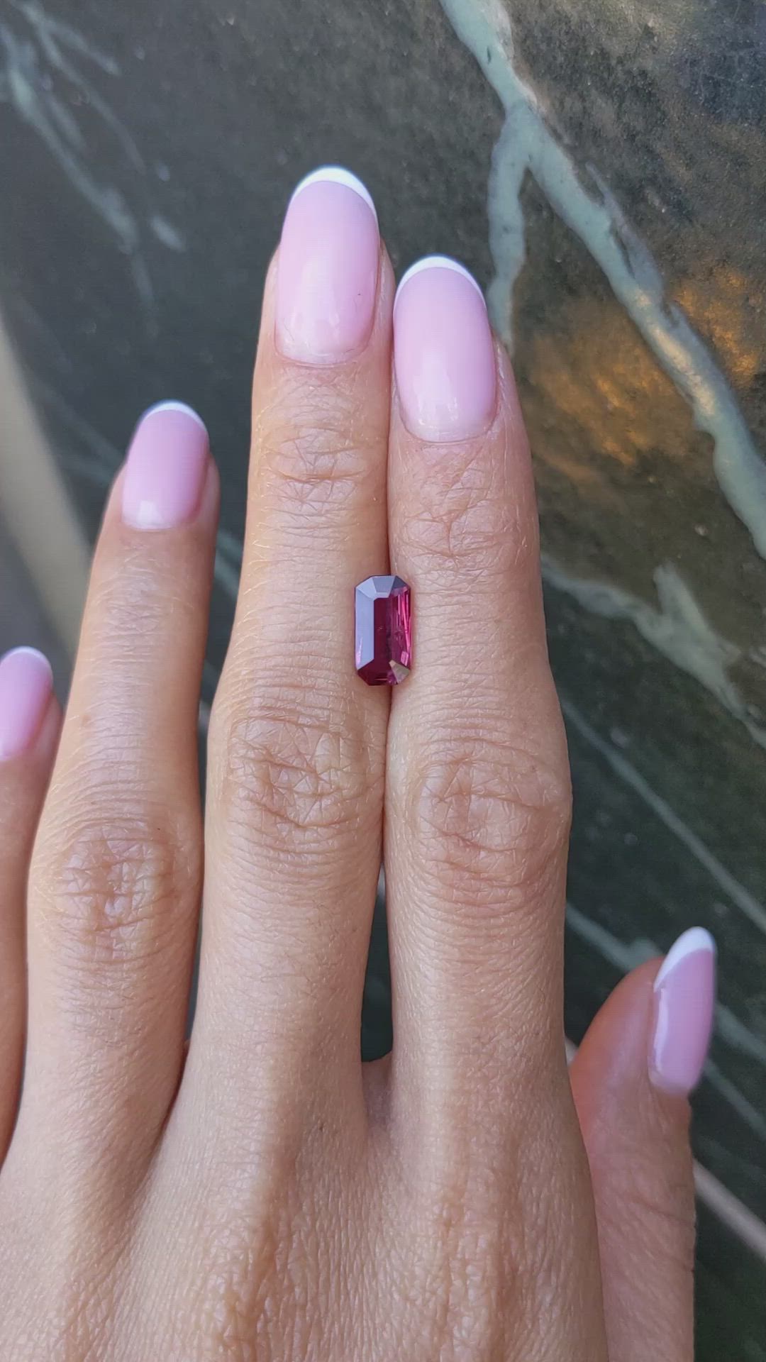 2.01 Ct. Pinkish Red Ruby from Mozambique Size Video