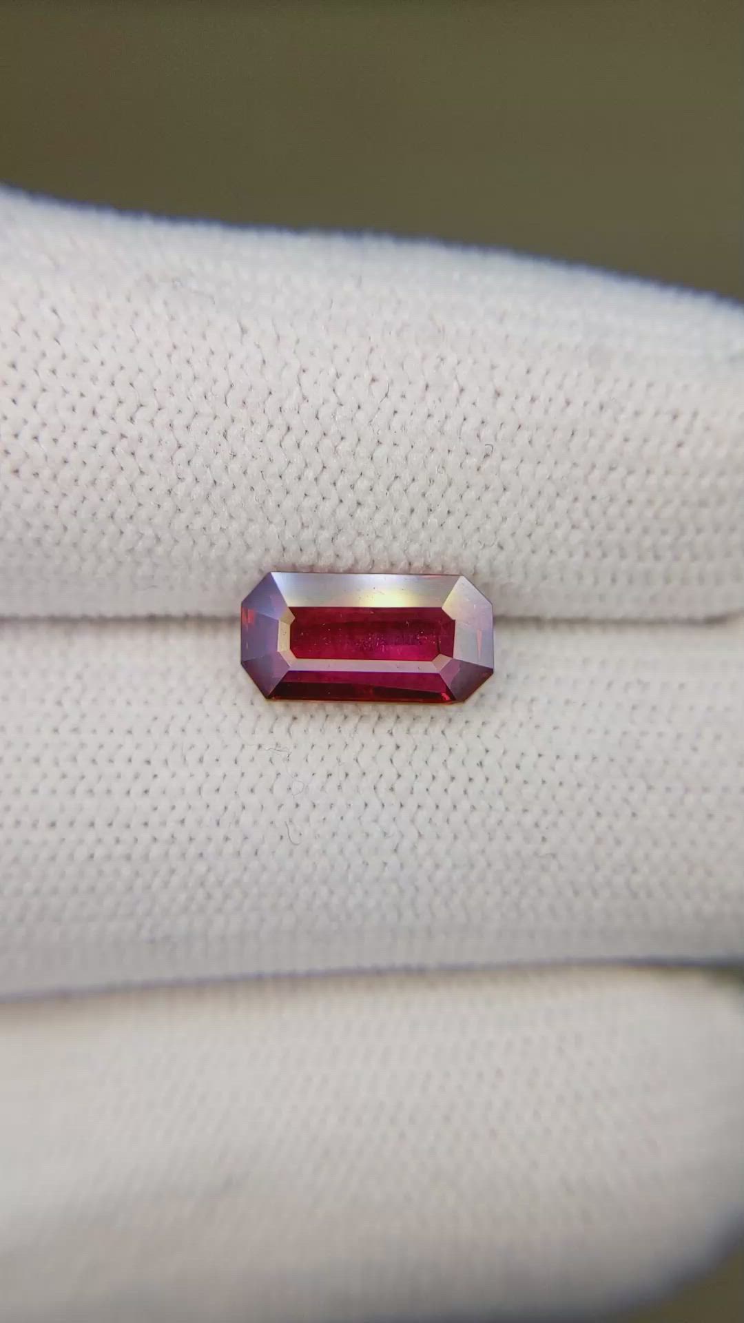 2.01 Ct. Pinkish Red Ruby from Mozambique Size Video