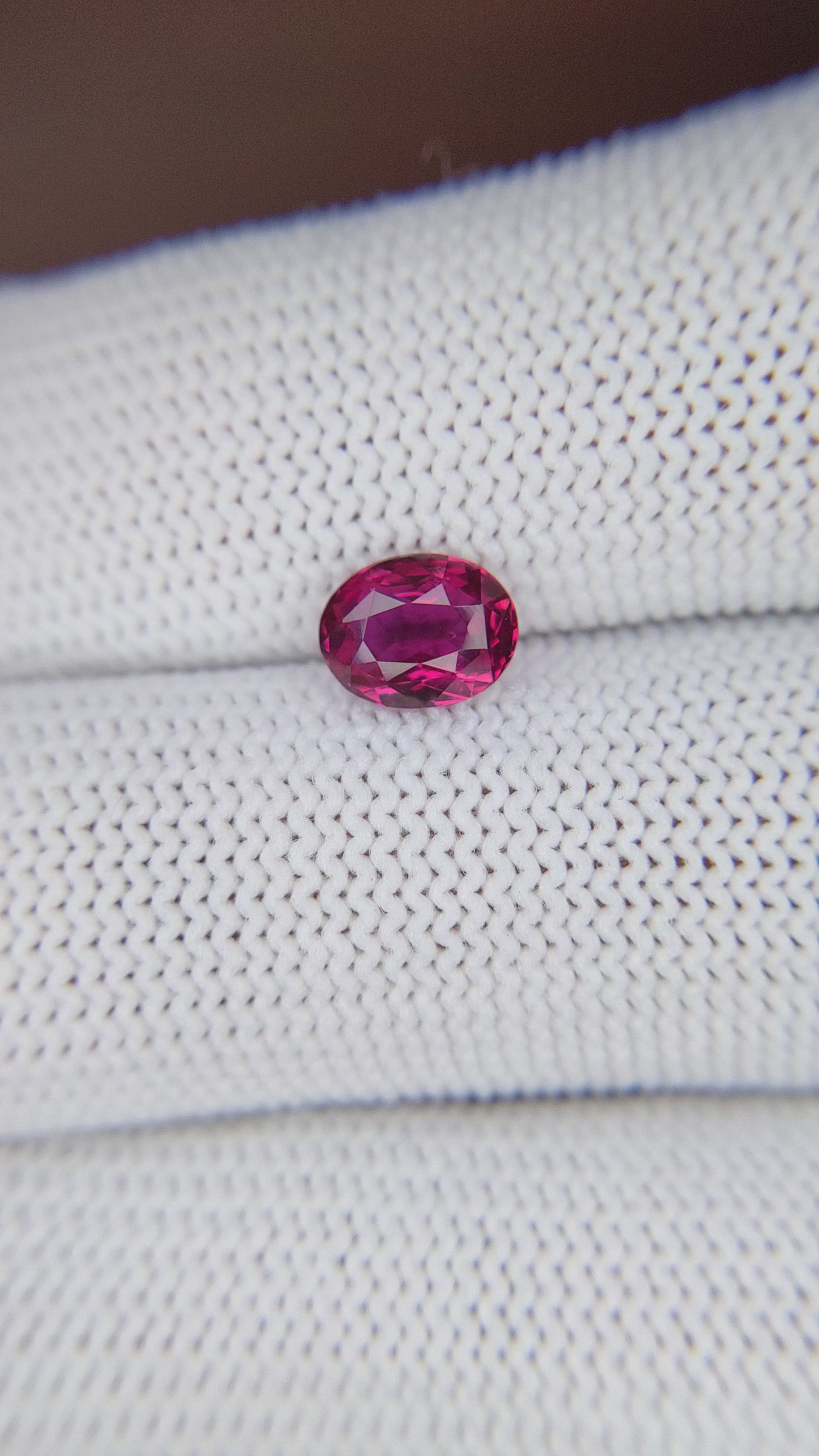 1.22 Ct. Pinkish Red Ruby from Tanzania Size Video