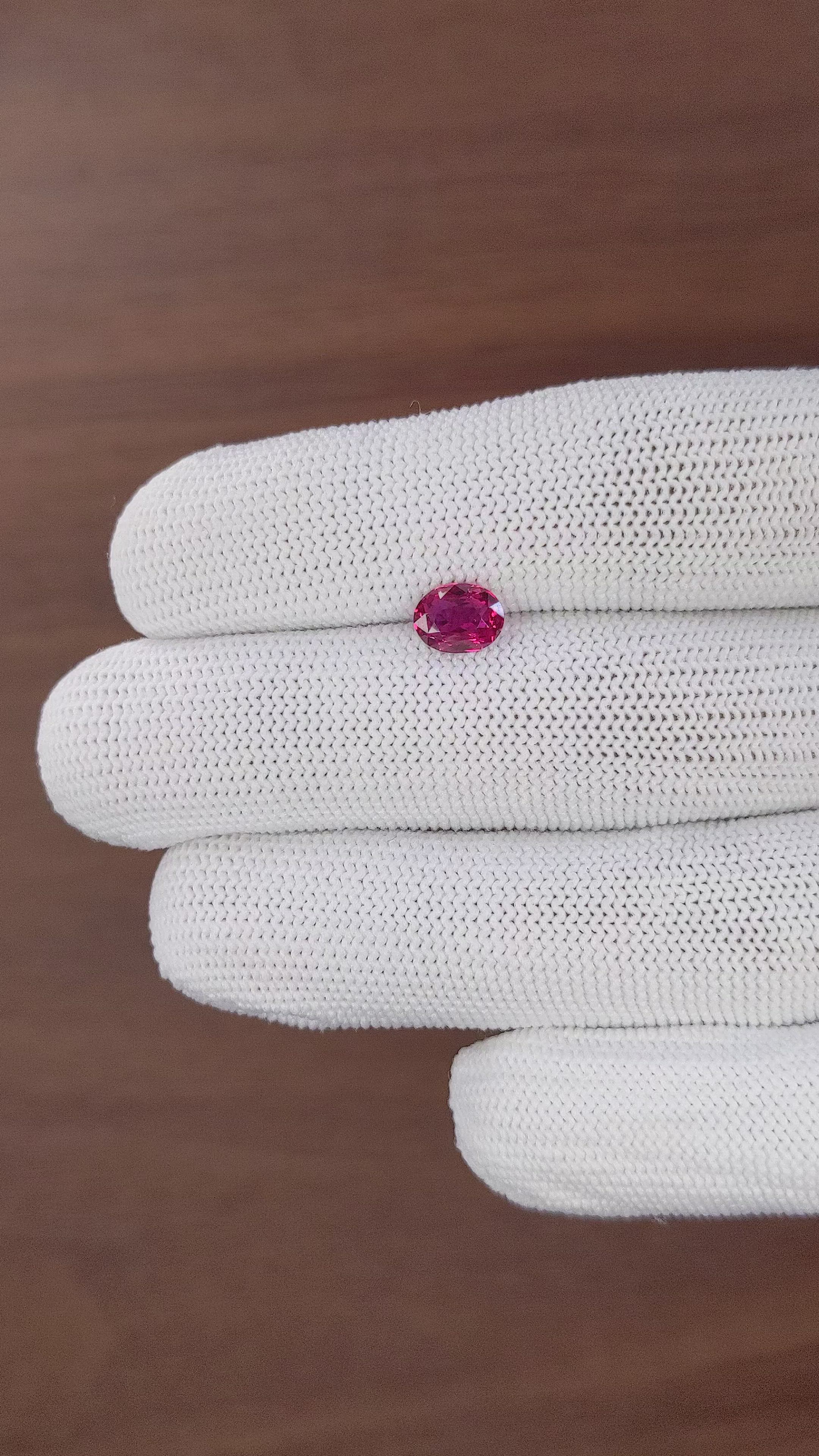 1.22 Ct. Pinkish Red Ruby from Tanzania Size Video