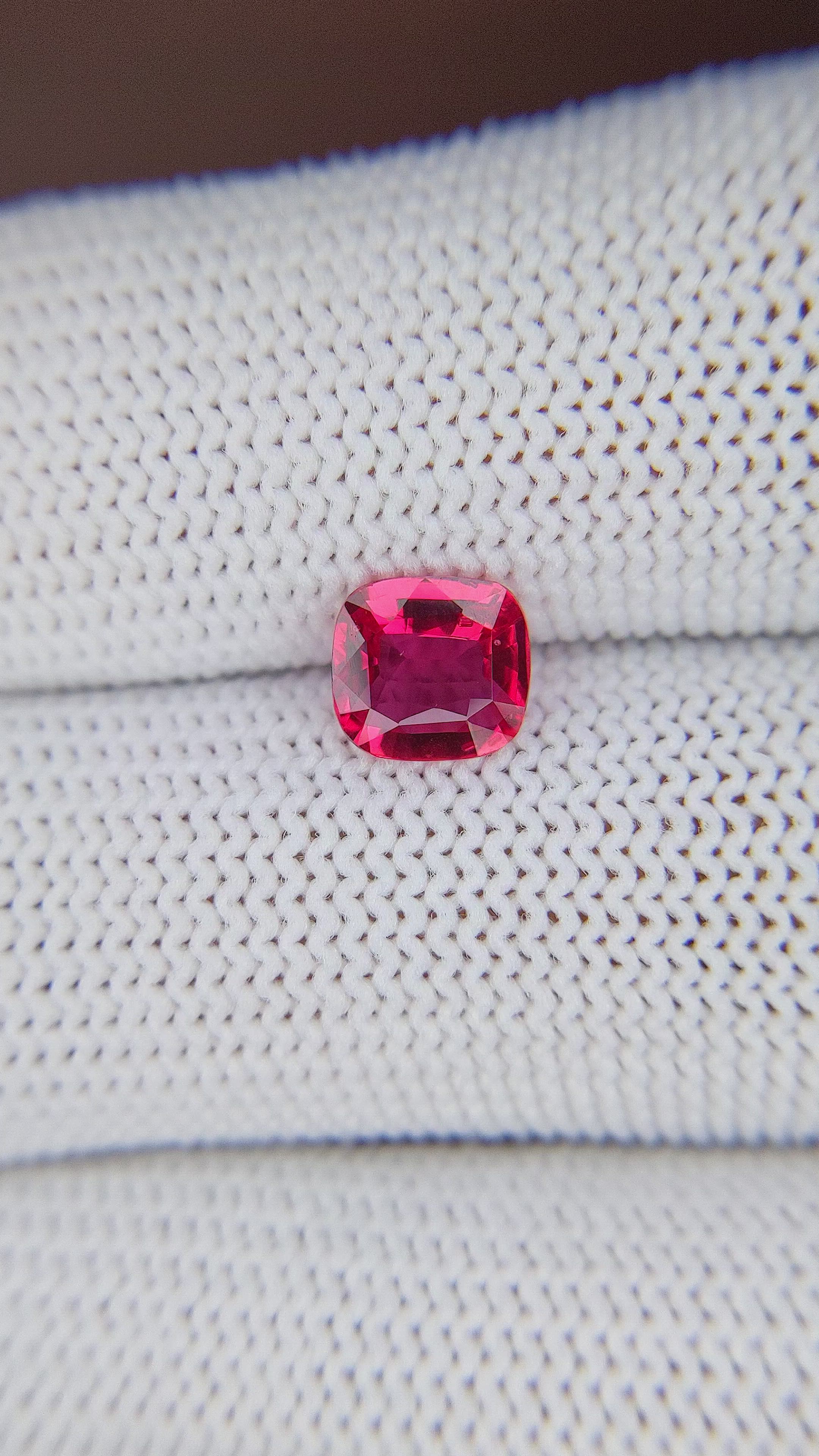 1.24 Ct. Pinkish Red Ruby from Tanzania Size Video
