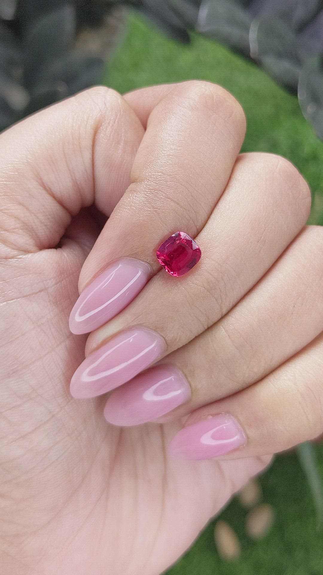 1.24 Ct. Pinkish Red Ruby from Tanzania Size Video