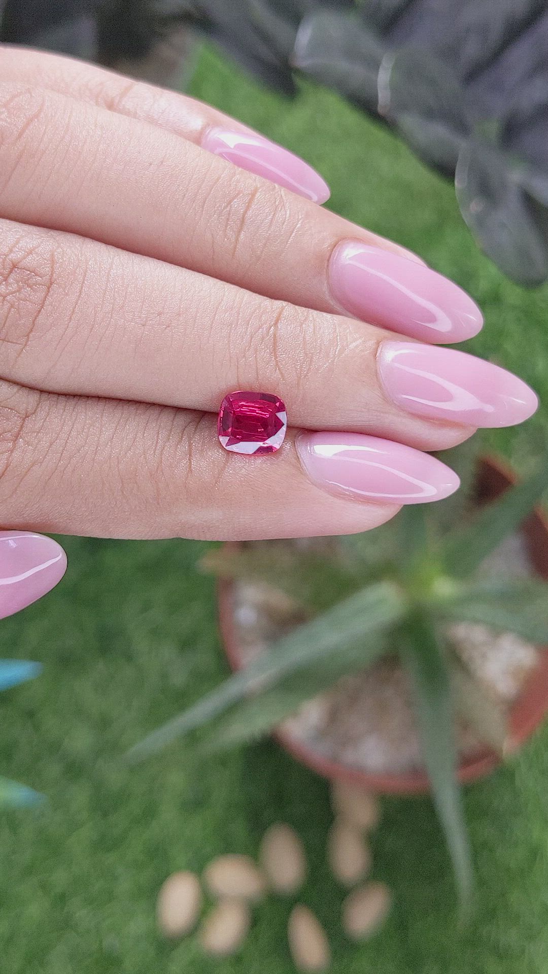 1.24 Ct. Pinkish Red Ruby from Tanzania Size Video