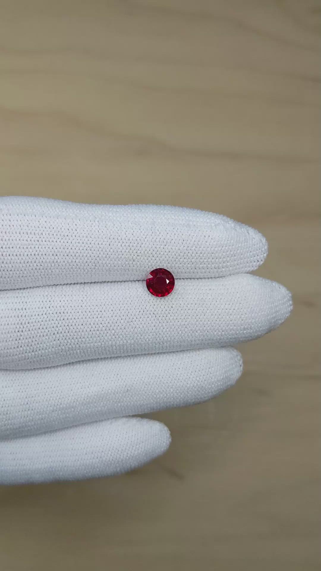 0.93 Ct. Ruby from Mozambique Size Video