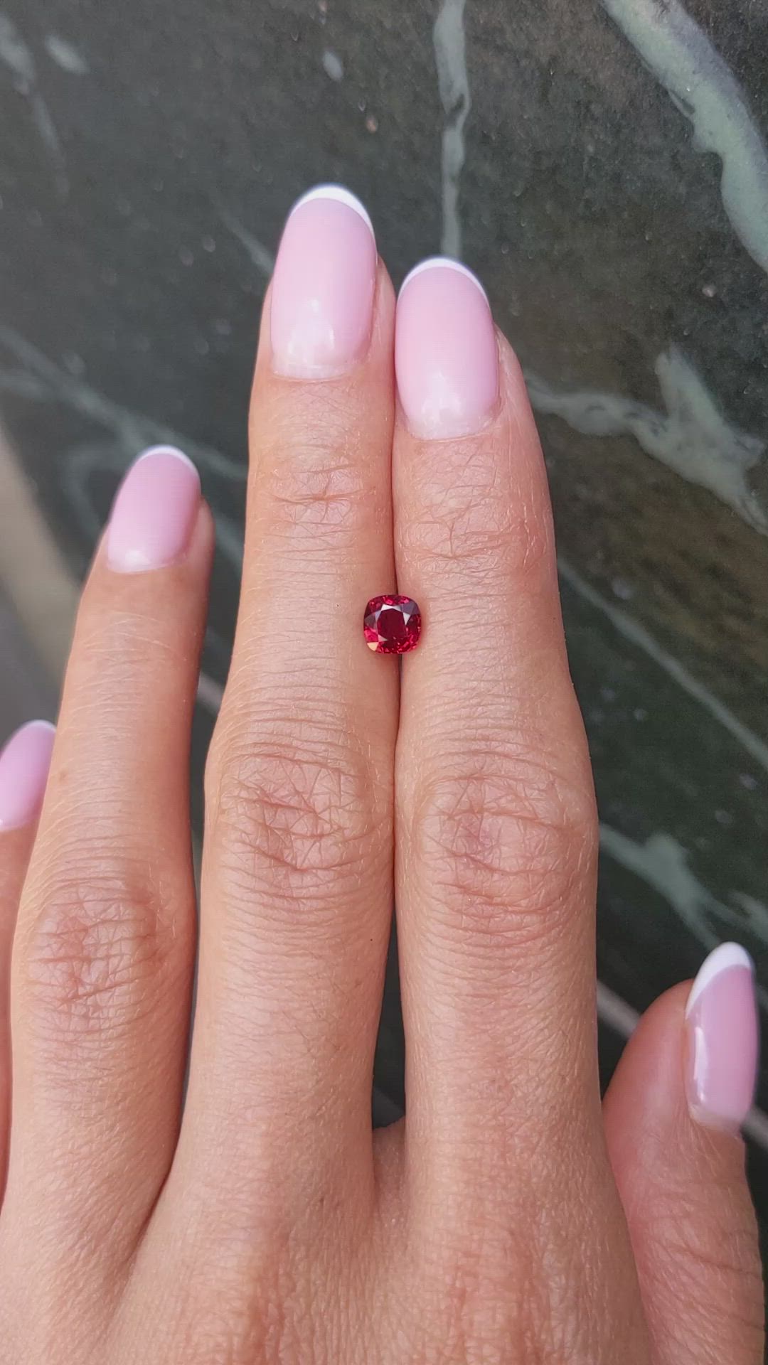 0.98 Ct. Pinkish Red Ruby from Mozambique Size Video