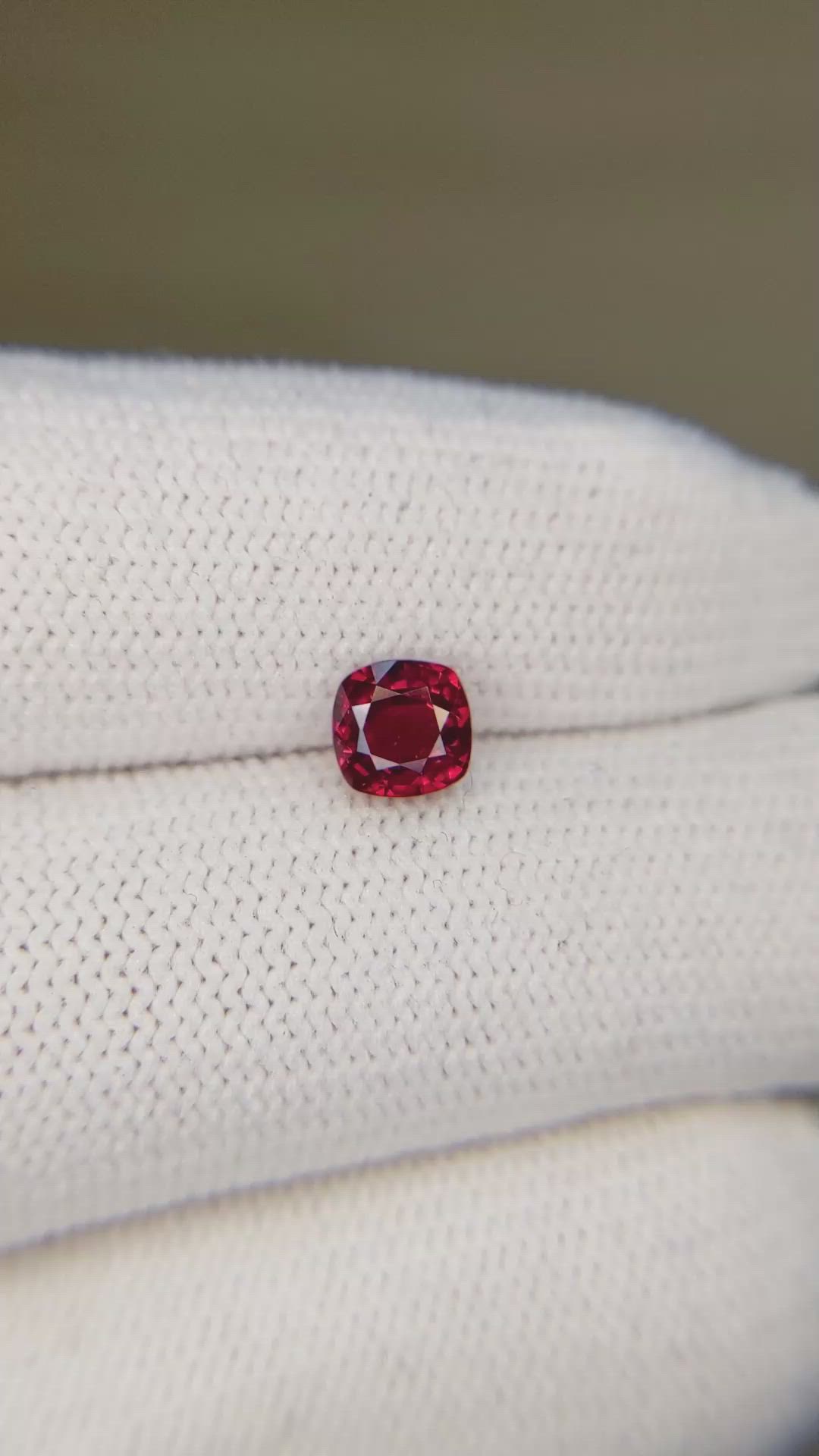 0.98 Ct. Pinkish Red Ruby from Mozambique Size Video