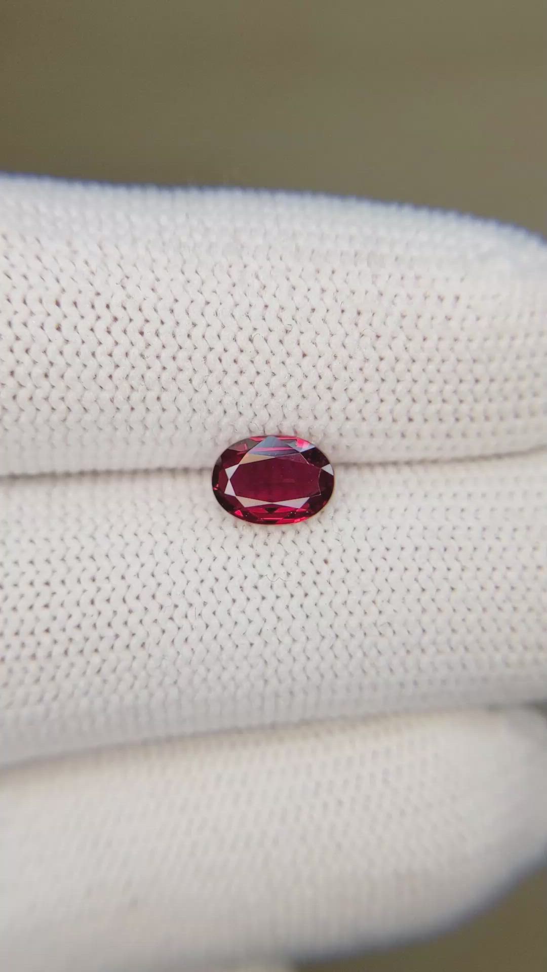1.01 Ct. Ruby from Mozambique Size Video
