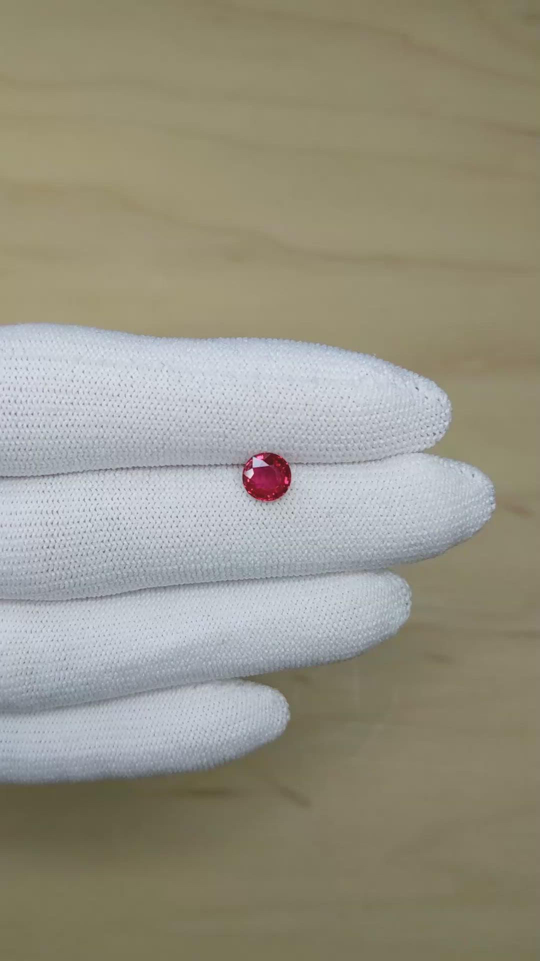1.01 Ct. Ruby from Mozambique Size Video