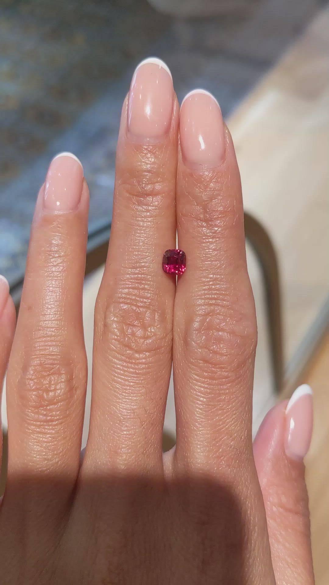 1.02 Ct. Pinkish Red Ruby from Mozambique Size Video