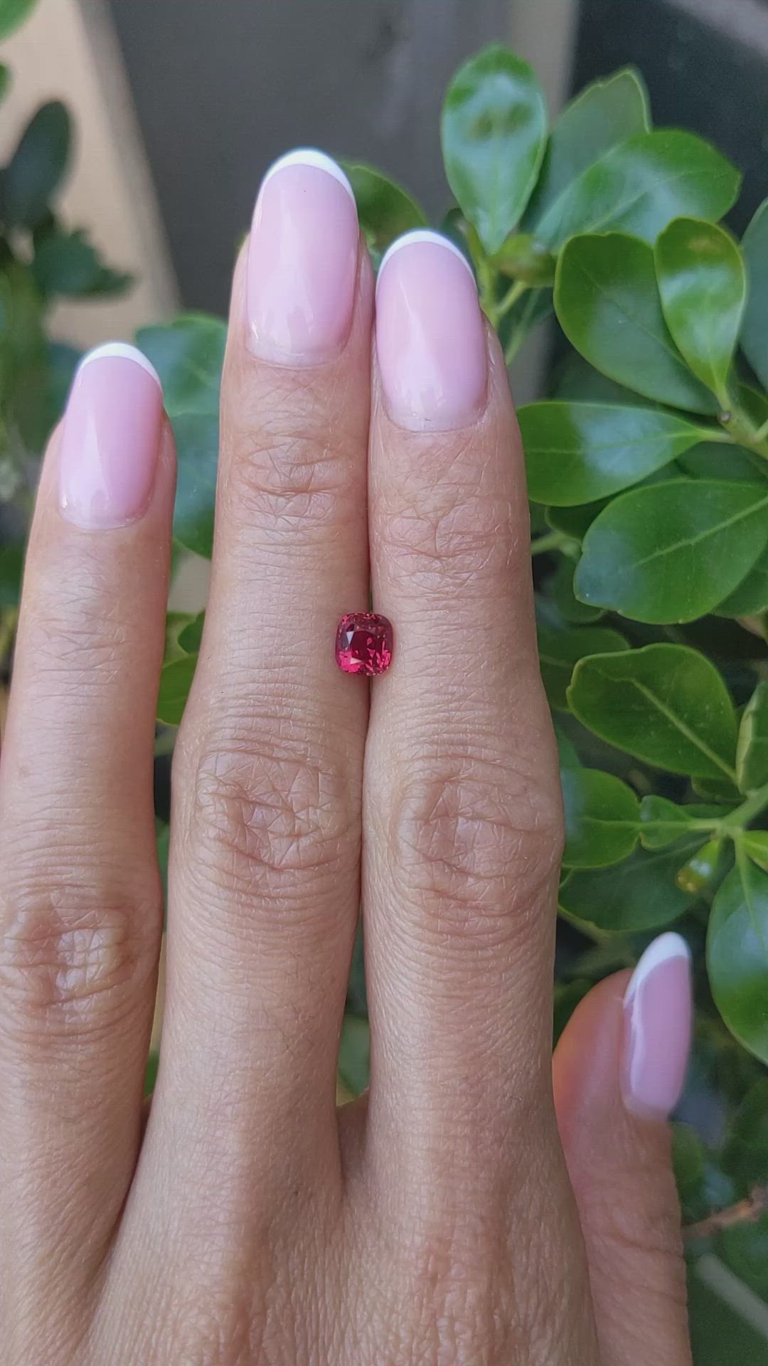1.02 Ct. Pinkish Red Ruby from Mozambique Size Video