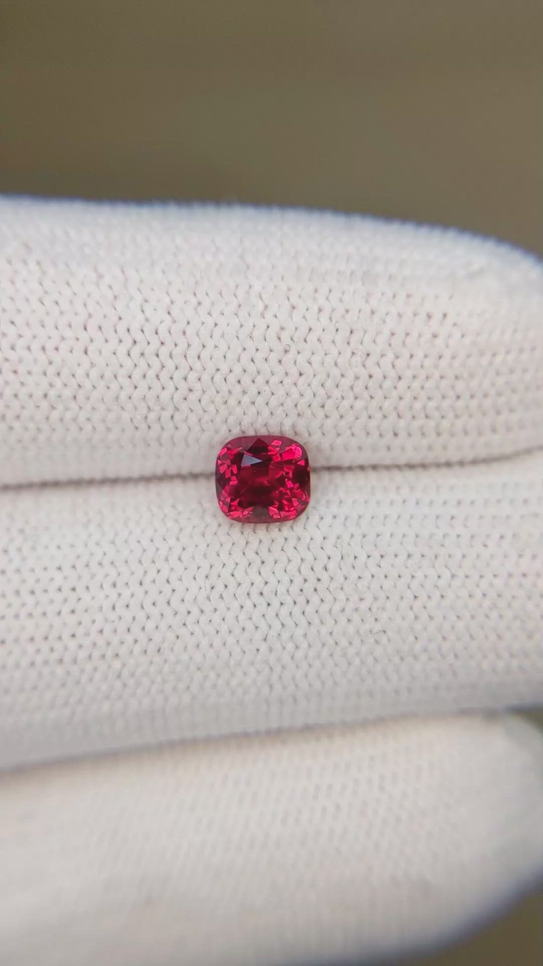 1.02 Ct. Pinkish Red Ruby from Mozambique Size Video