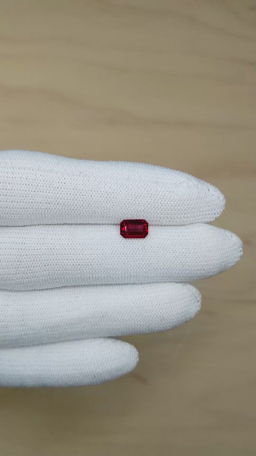1.02 Ct. Ruby from Mozambique Size Video