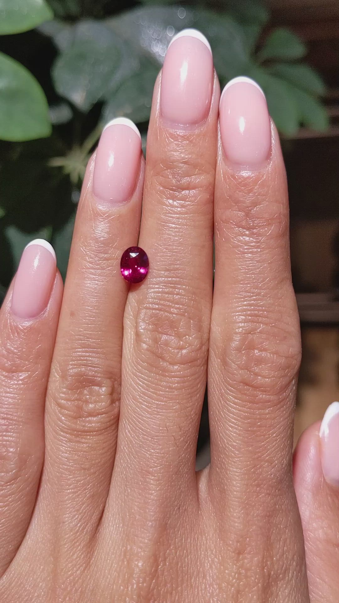 1.06 Ct. Pinkish Red Ruby from Ceylon (Sri Lanka) Size Video