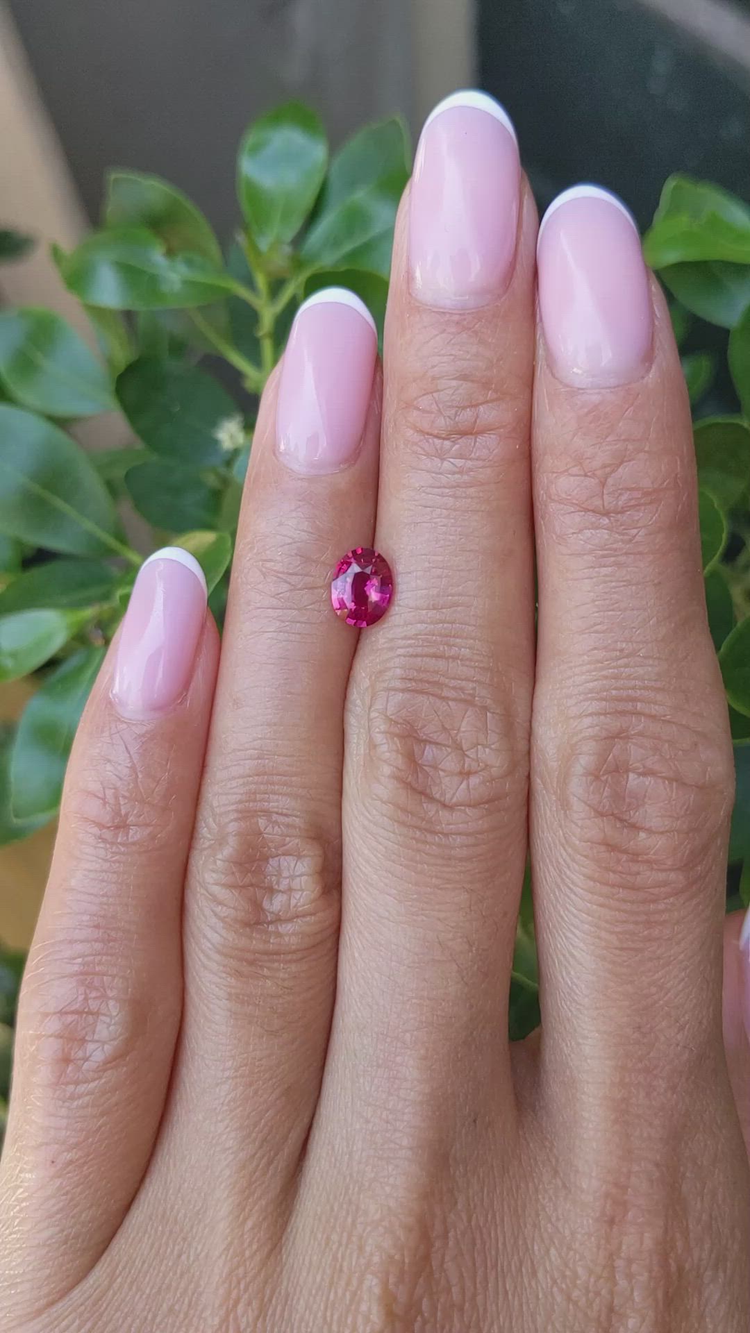 1.06 Ct. Pinkish Red Ruby from Ceylon (Sri Lanka) Size Video
