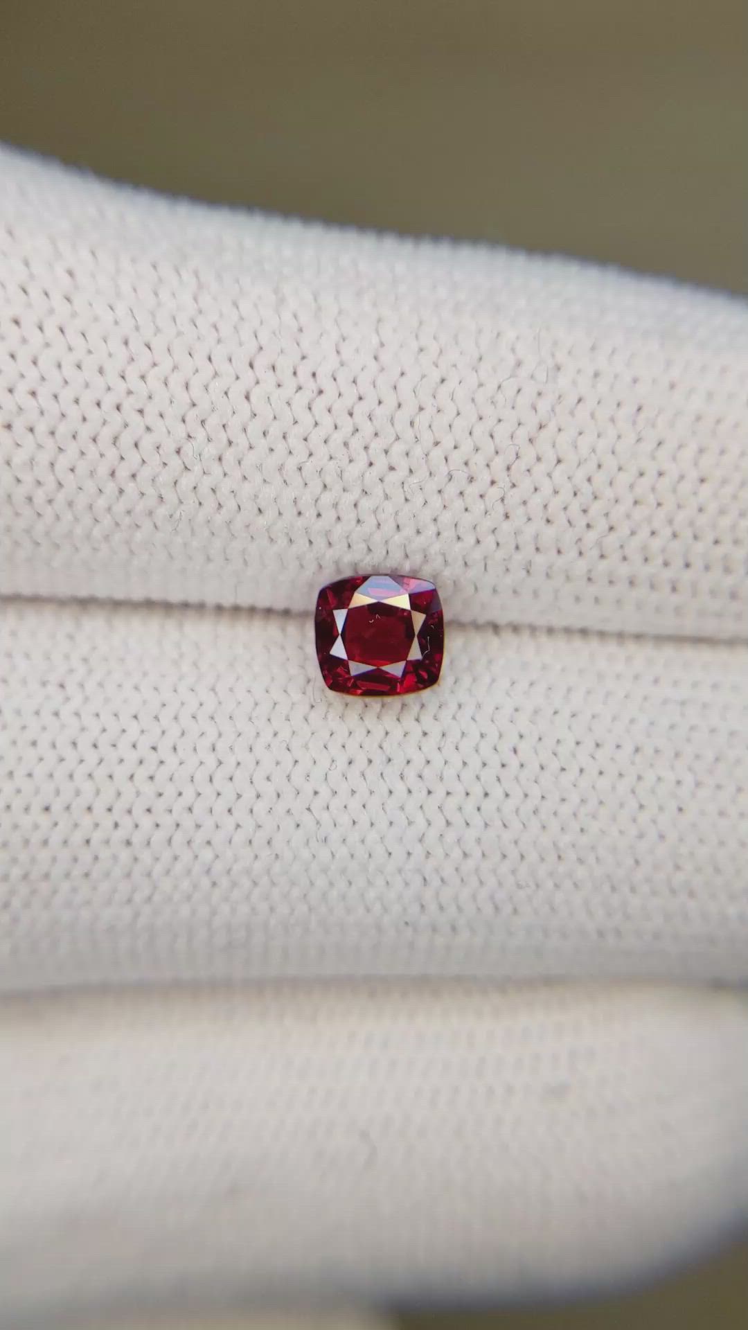 1.07 Ct. Ruby from Mozambique Size Video