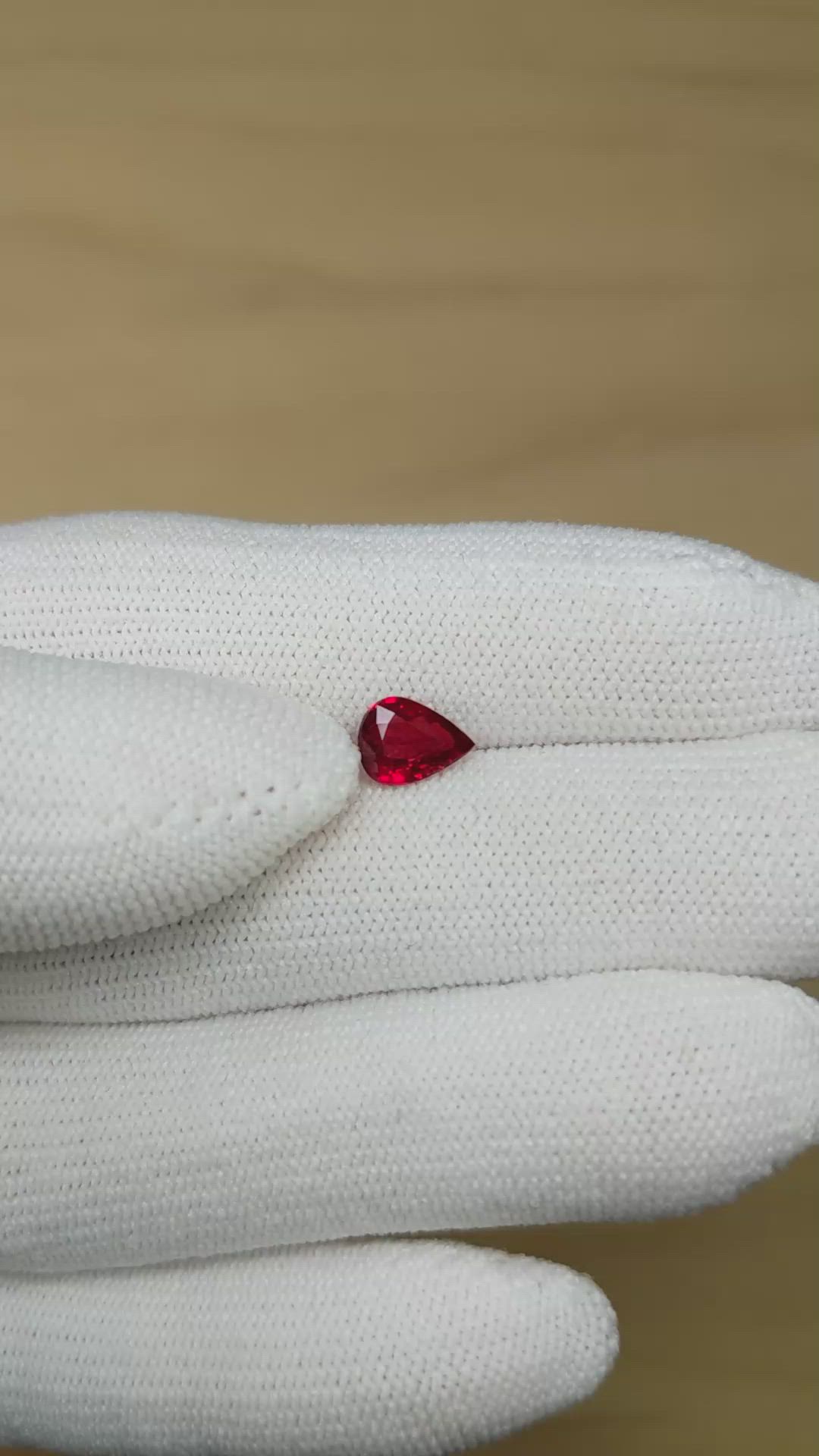 1.07 Ct. Ruby from Mozambique Size Video