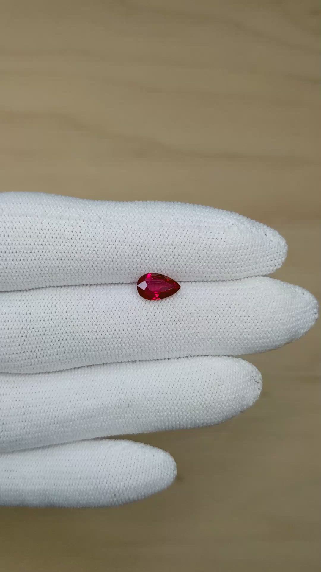 1.16 Ct. Ruby from Mozambique Size Video