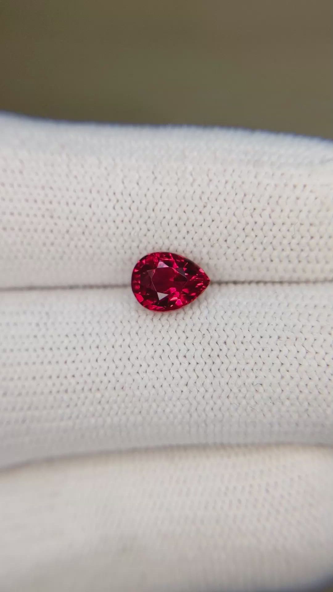 1.32 Ct. Ruby from Mozambique Size Video