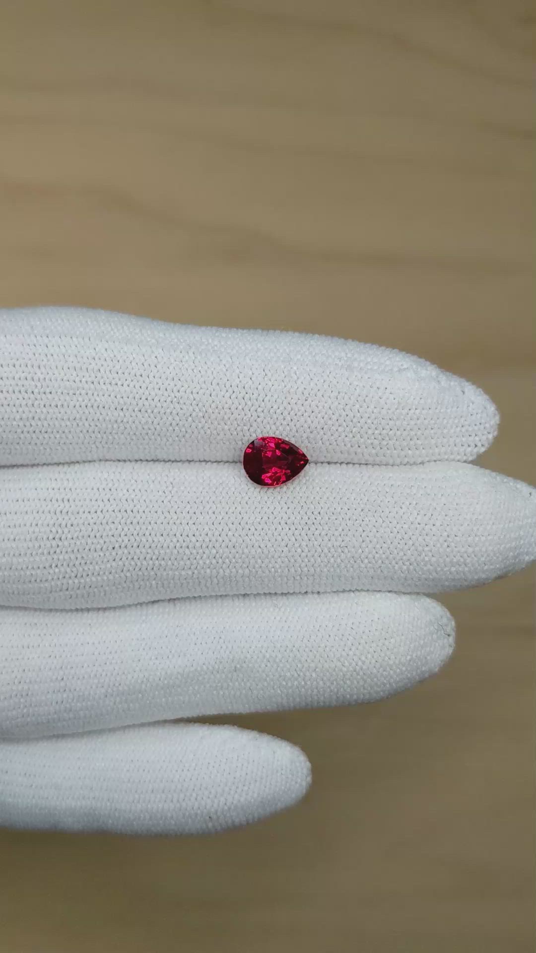 1.32 Ct. Ruby from Mozambique Size Video