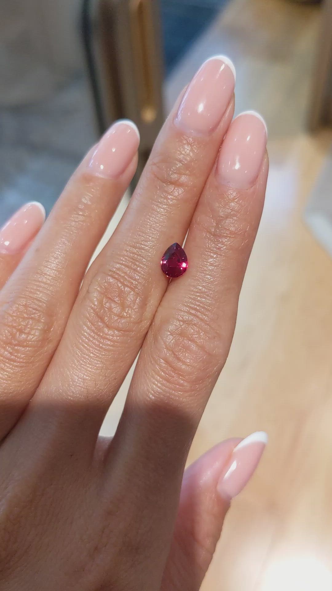 1.32 Ct. Ruby from Mozambique Size Video