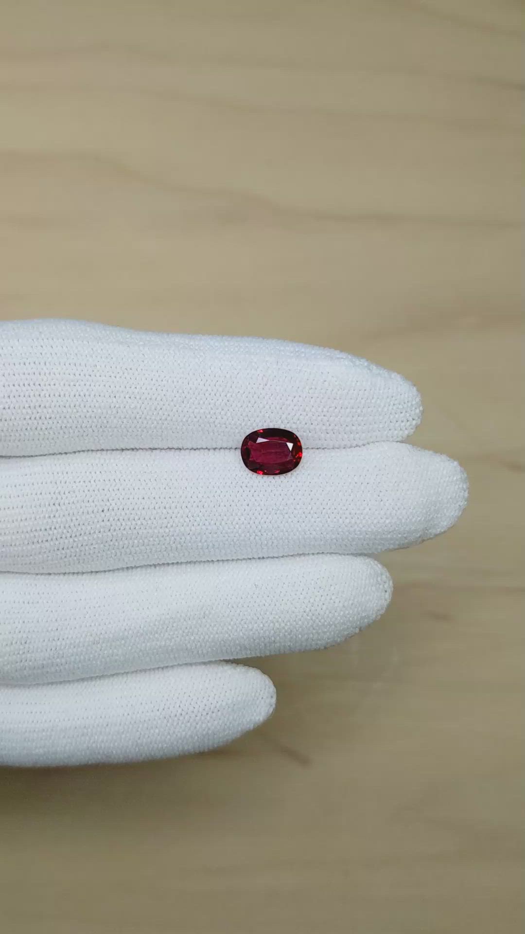 1.35 Ct. Ruby from Mozambique Size Video
