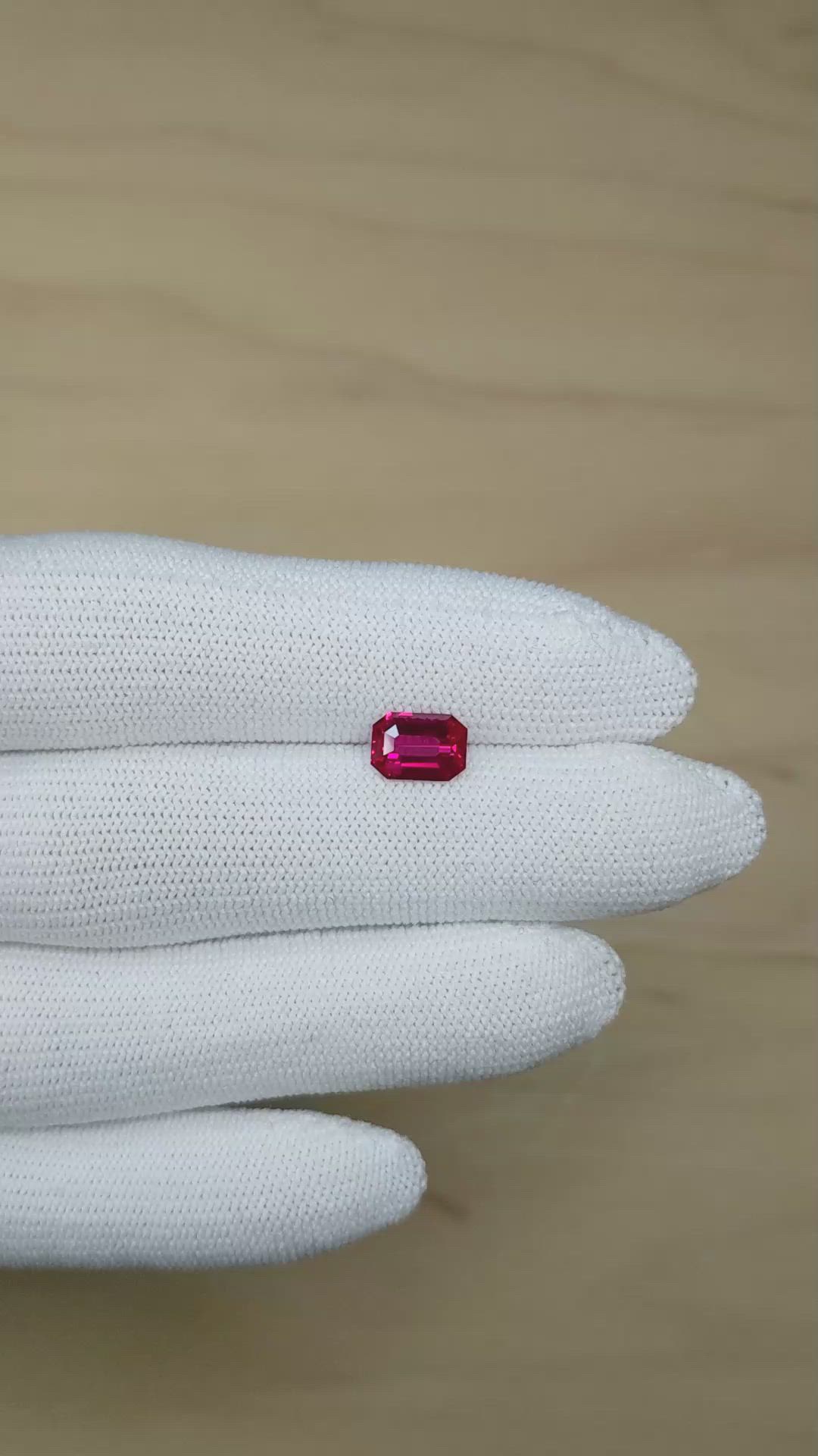 1.51 Ct. Pinkish Red Ruby from Mozambique Size Video