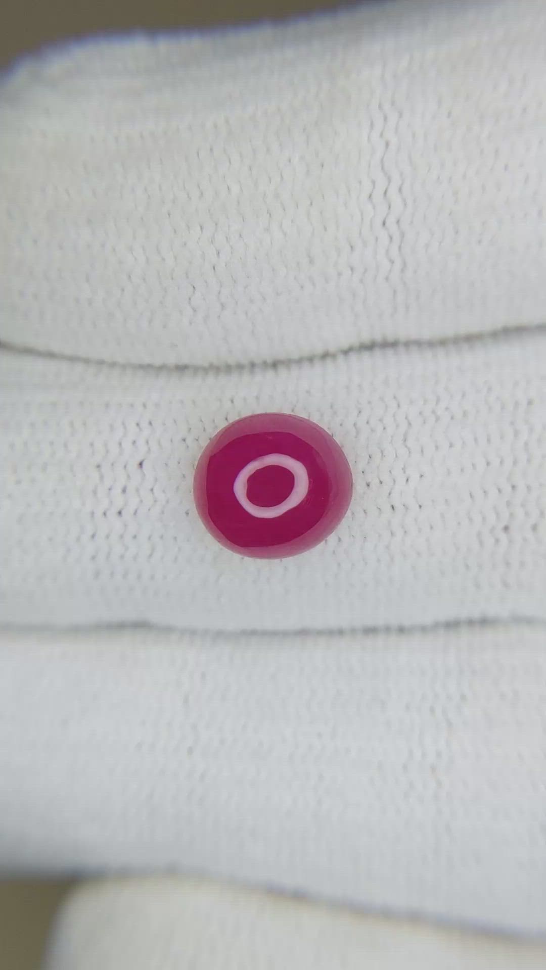 3.19 Ct. Pinkish Red Cabochon Ruby from Mozambique Size Video