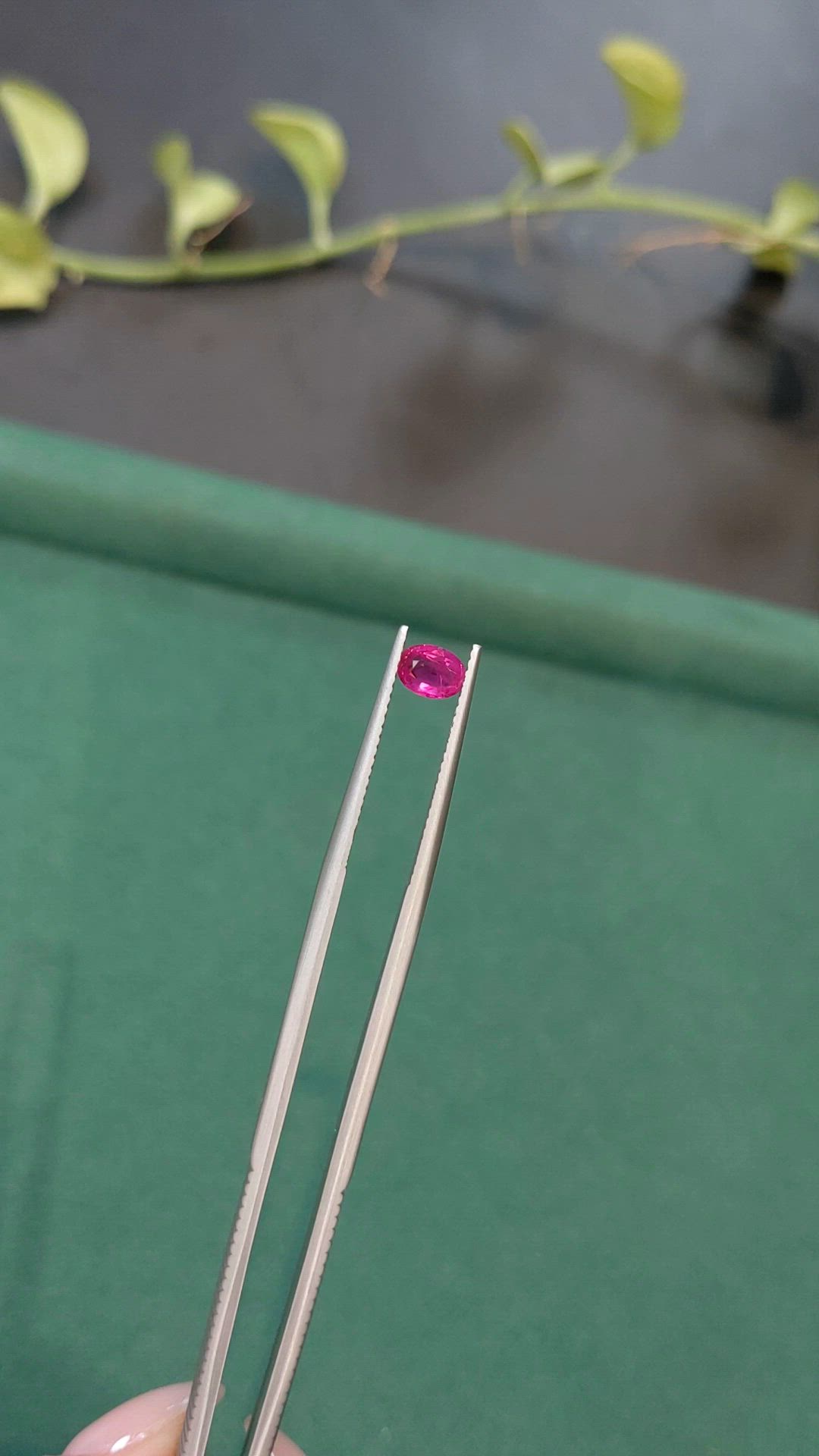 0.54 Ct. Purplish Red Ruby from Burma (Myanmar) Size Video