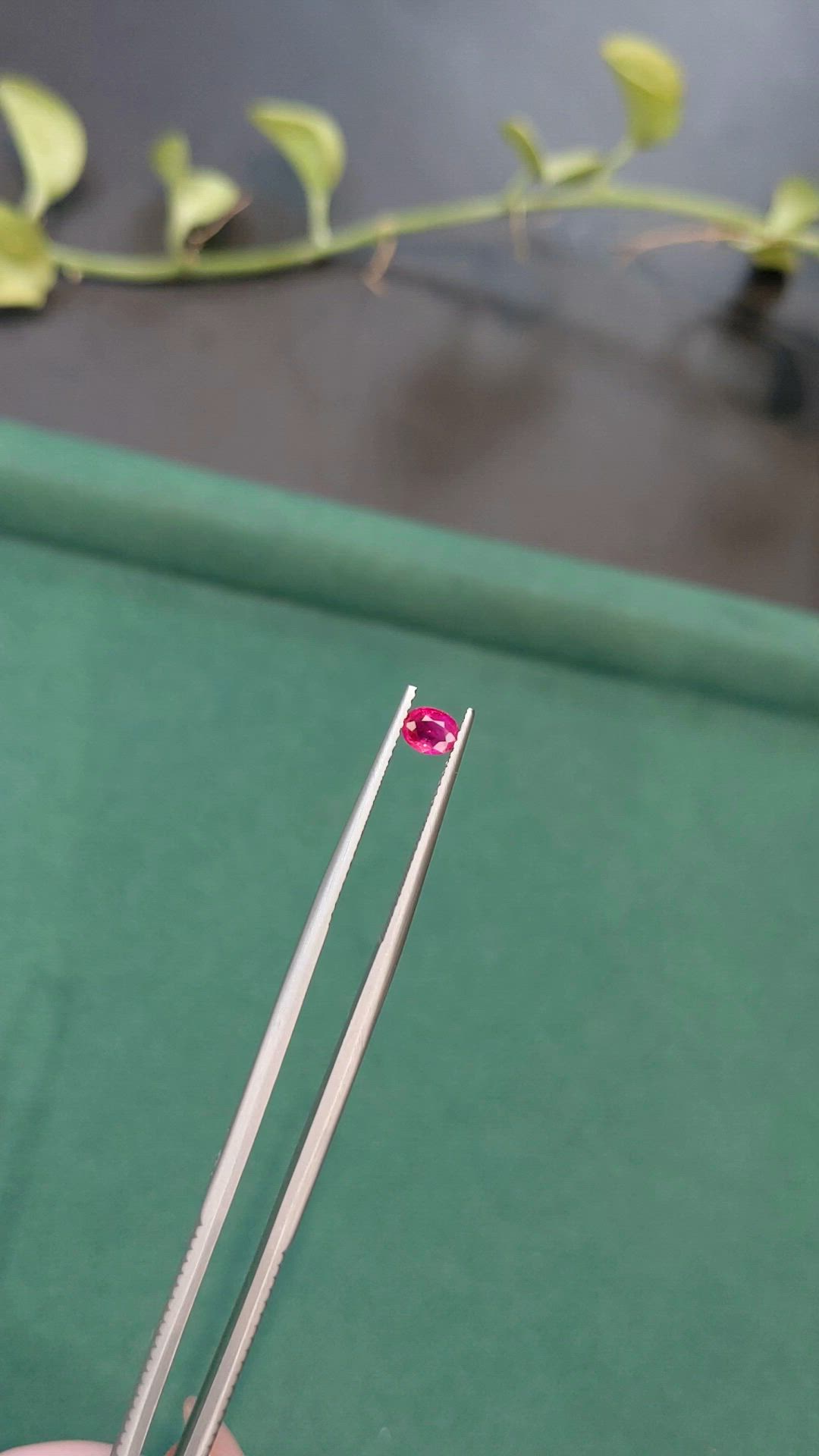 0.33 Ct. Pinkish Red Ruby from Burma (Myanmar) Size Video