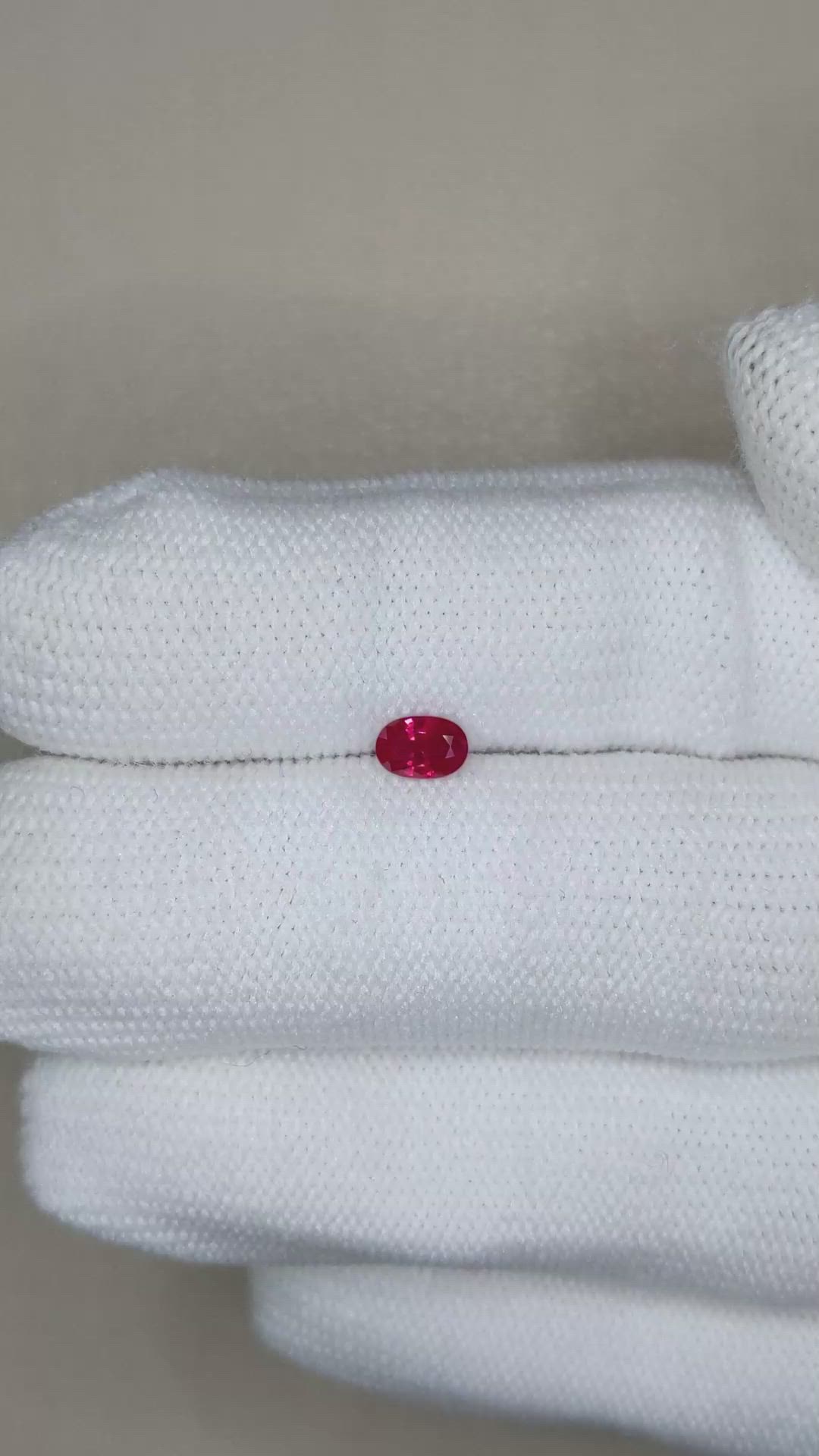 0.38 Ct. Ruby from Burma (Myanmar) Size Video