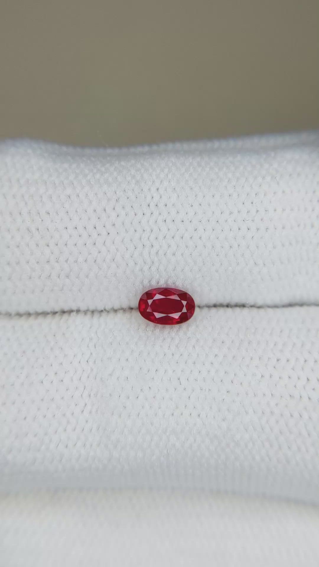0.46 Ct. Ruby from Burma (Myanmar) Size Video