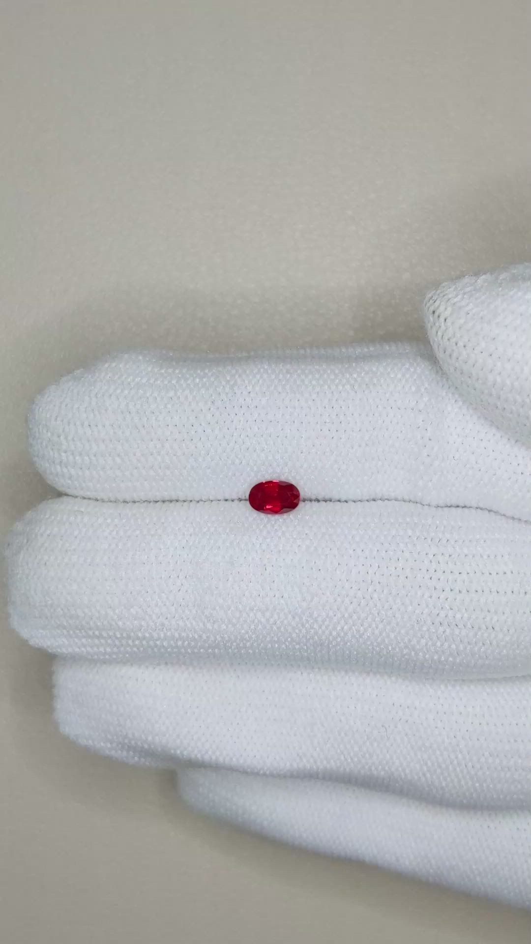 0.46 Ct. Ruby from Burma (Myanmar) Size Video