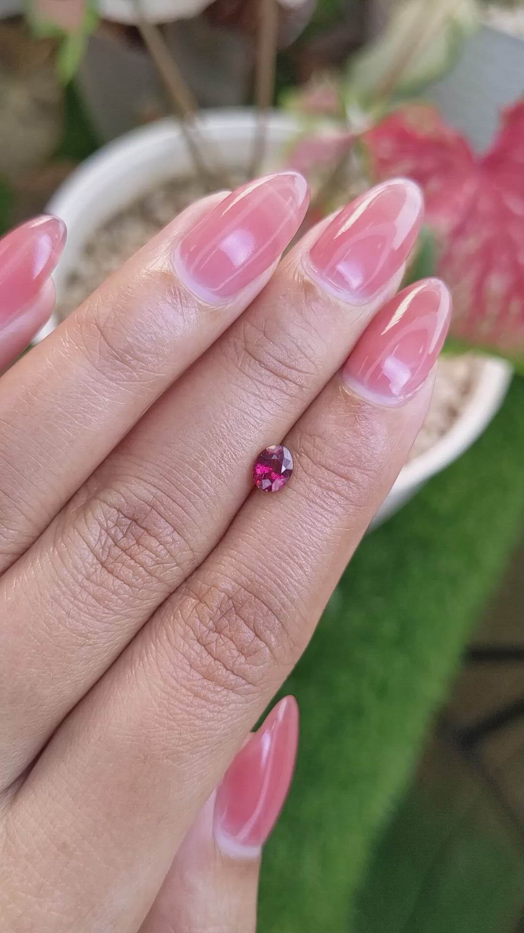 0.68 Ct. Purplish Red Ruby from Ceylon (Sri Lanka) Size Video