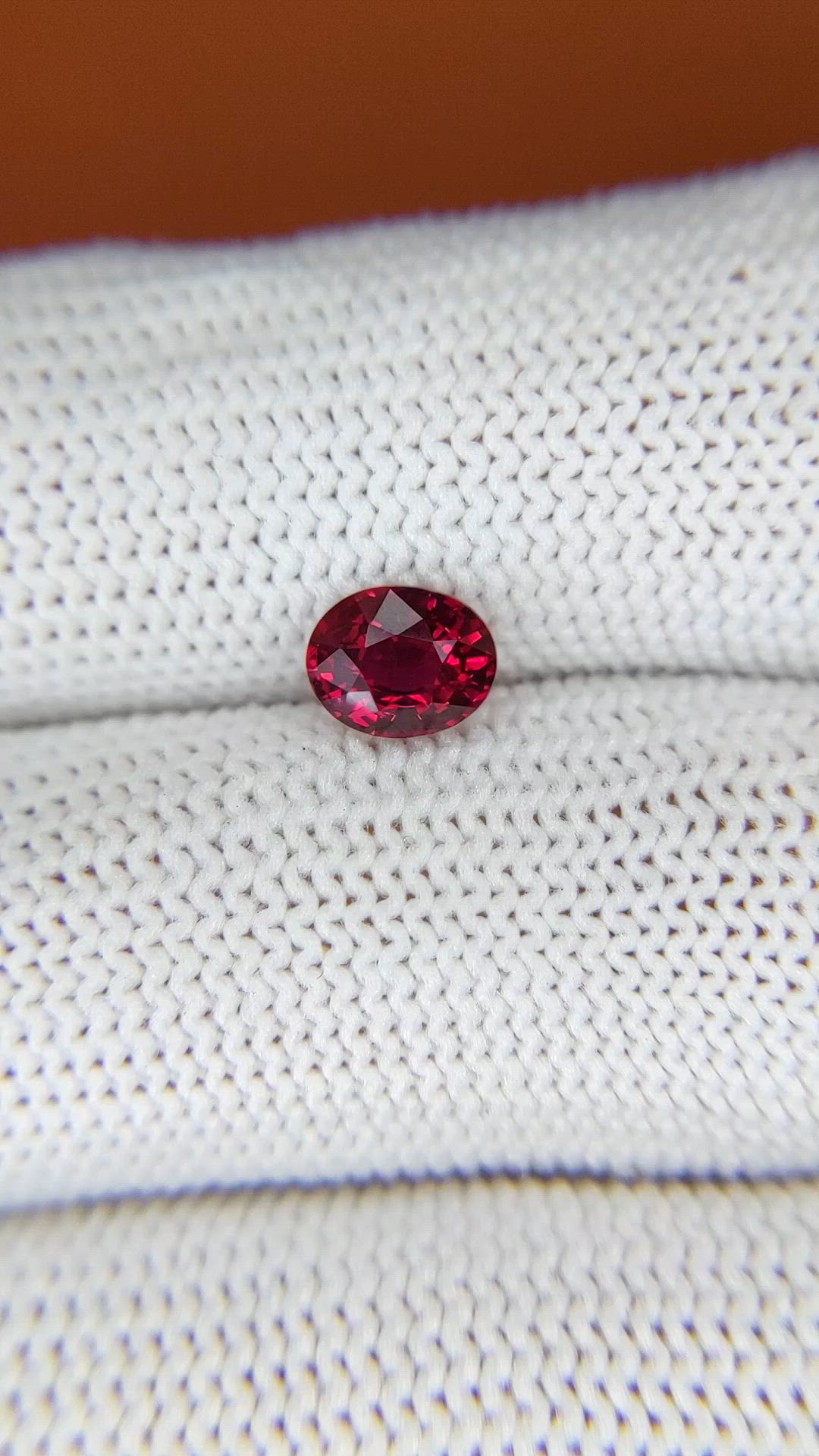 1.07 Ct. Purplish Red Ruby from Ceylon (Sri Lanka) Size Video
