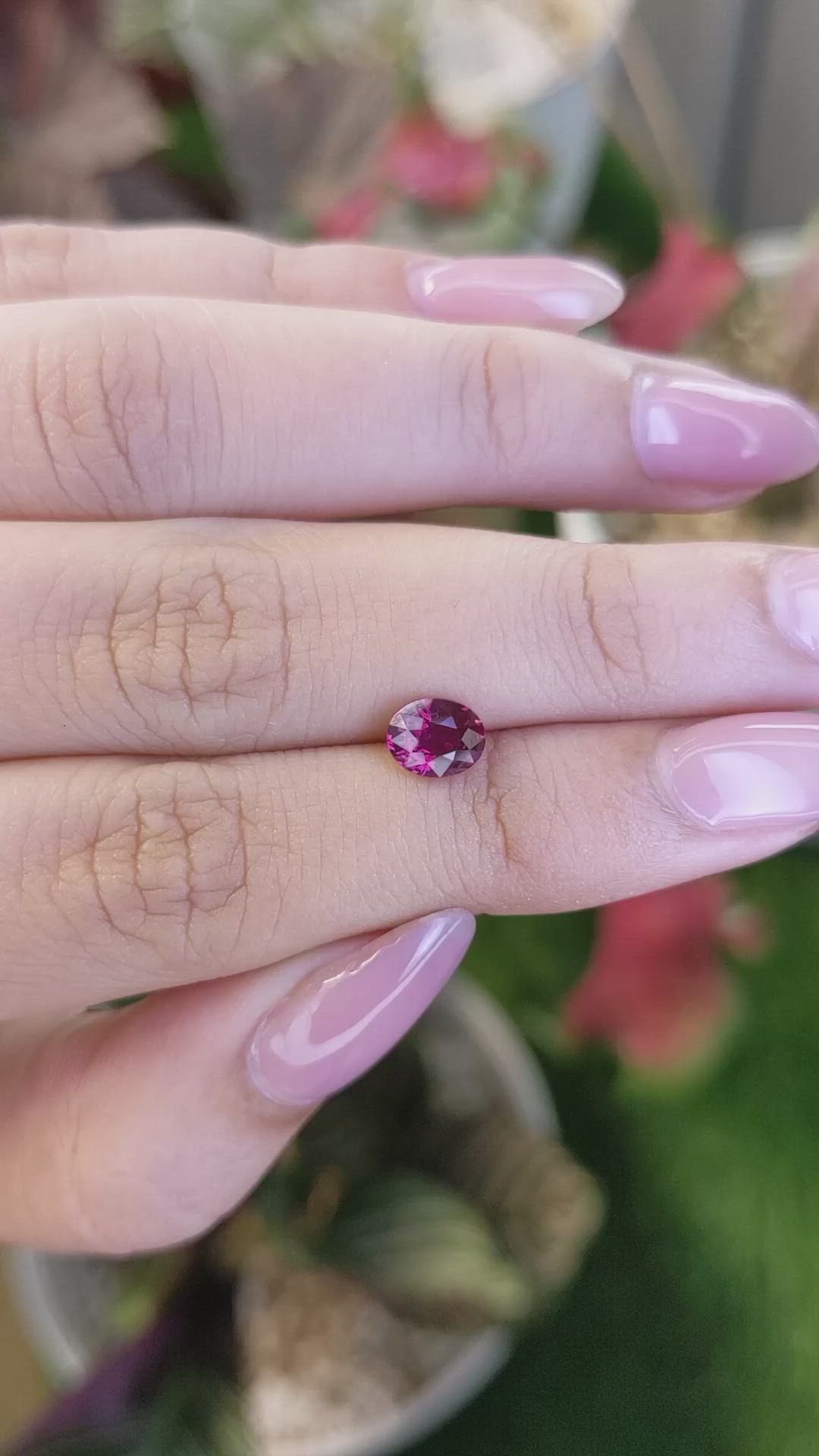 1.07 Ct. Purplish Red Ruby from Ceylon (Sri Lanka) Size Video