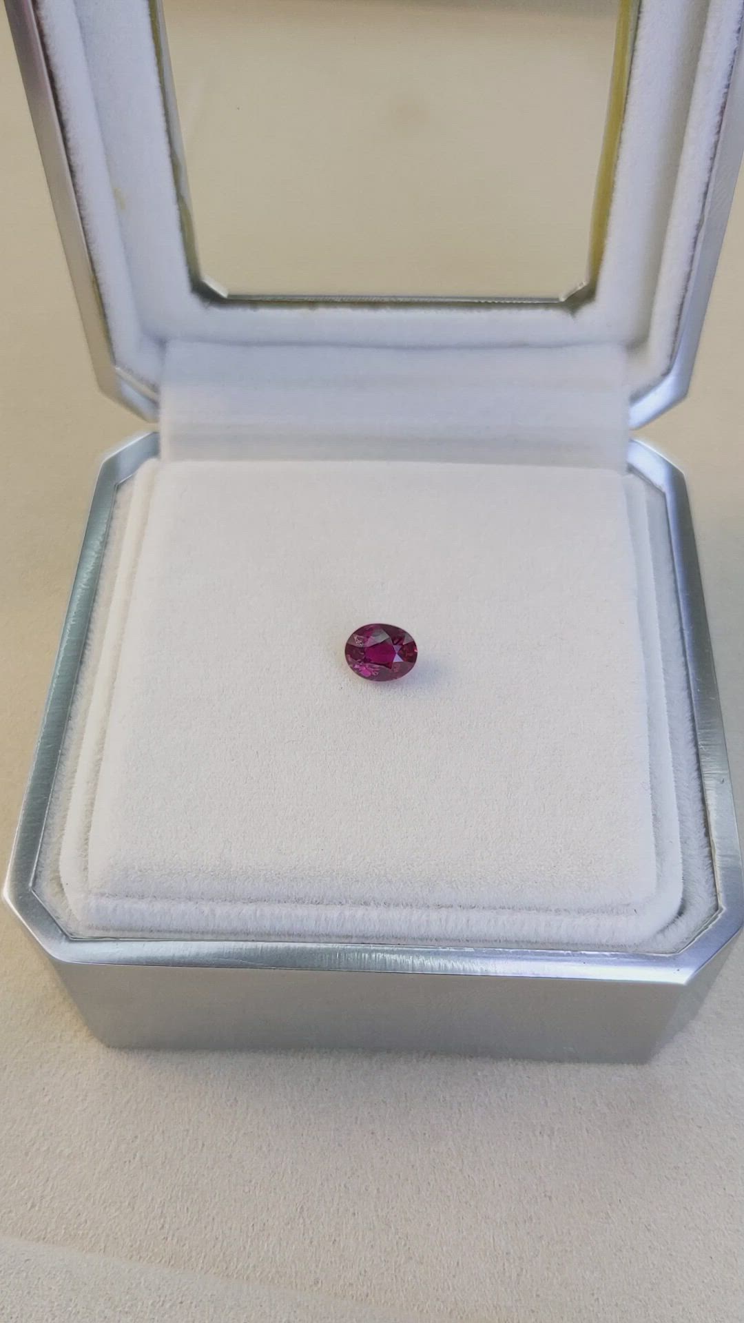 1.07 Ct. Purplish Red Ruby from Ceylon (Sri Lanka) Size Video