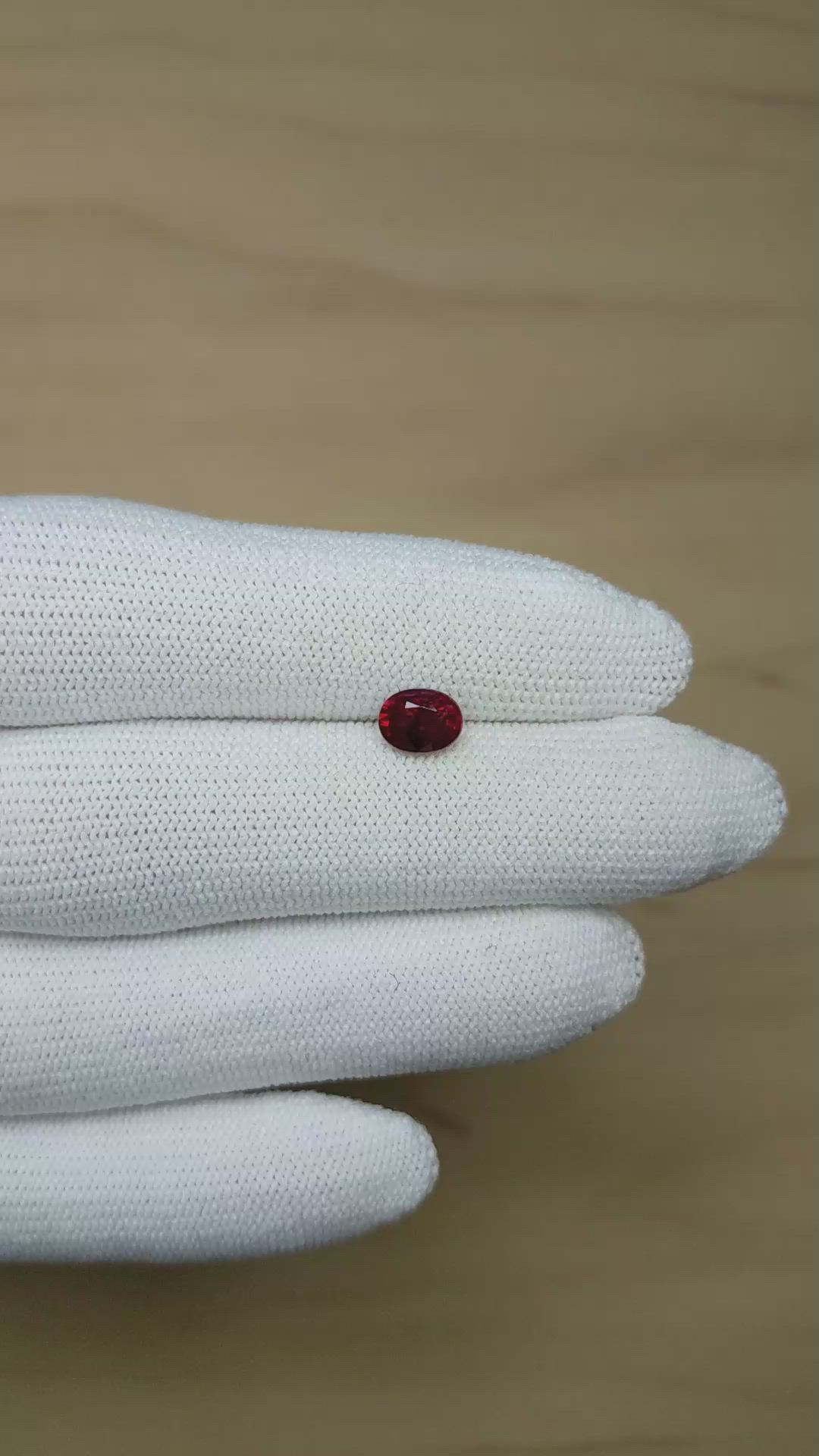 1.04 Ct. Ruby from Burma (Myanmar) Size Video
