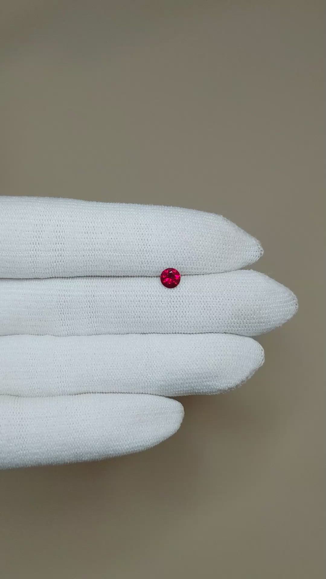 0.57 Ct. Ruby from Mozambique Size Video