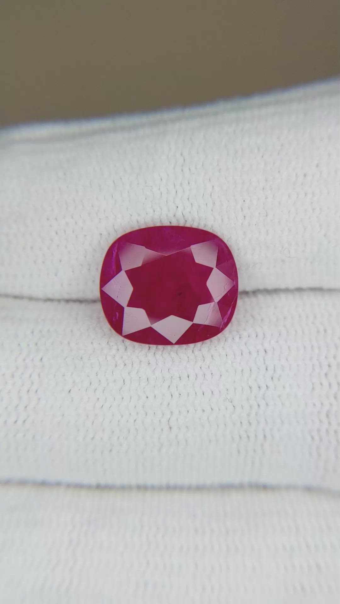 5.34 Ct. Purplish Red Ruby from Mozambique Size Video