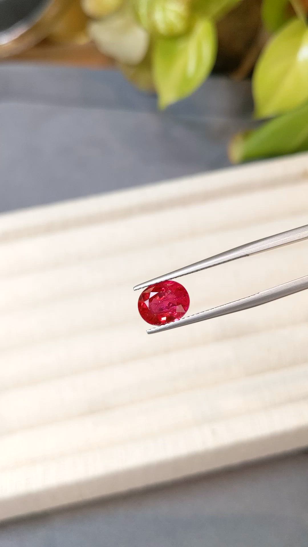 2.73 Ct. Pinkish Red Ruby from Mozambique Size Video