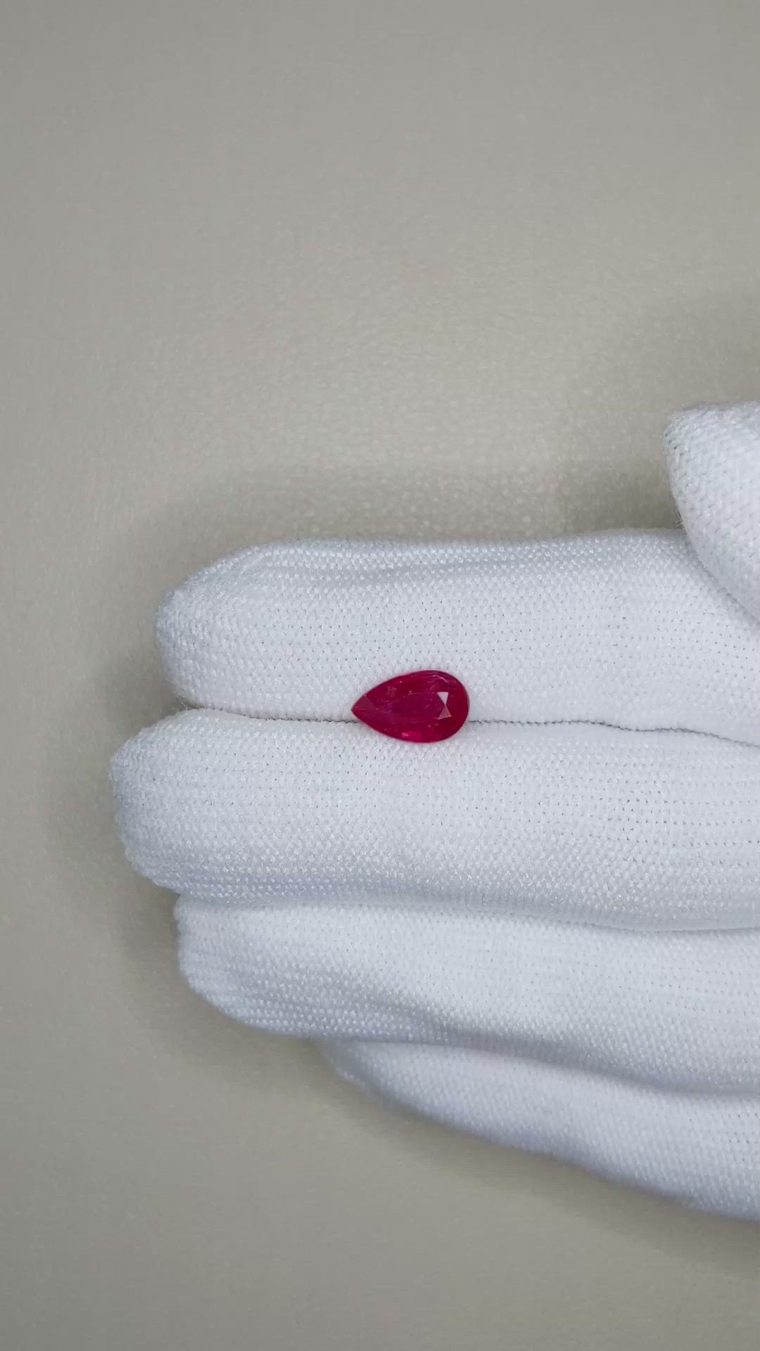 2.08 Ct. Pinkish Red Ruby from Mozambique Size Video