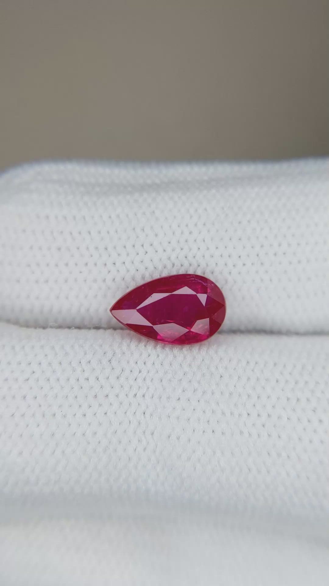 2.08 Ct. Pinkish Red Ruby from Mozambique Size Video