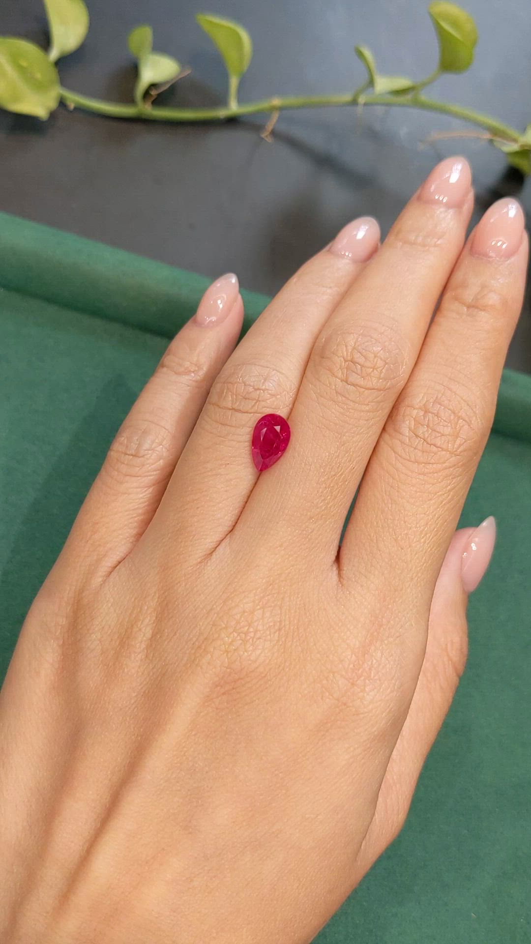 2.08 Ct. Pinkish Red Ruby from Mozambique Size Video