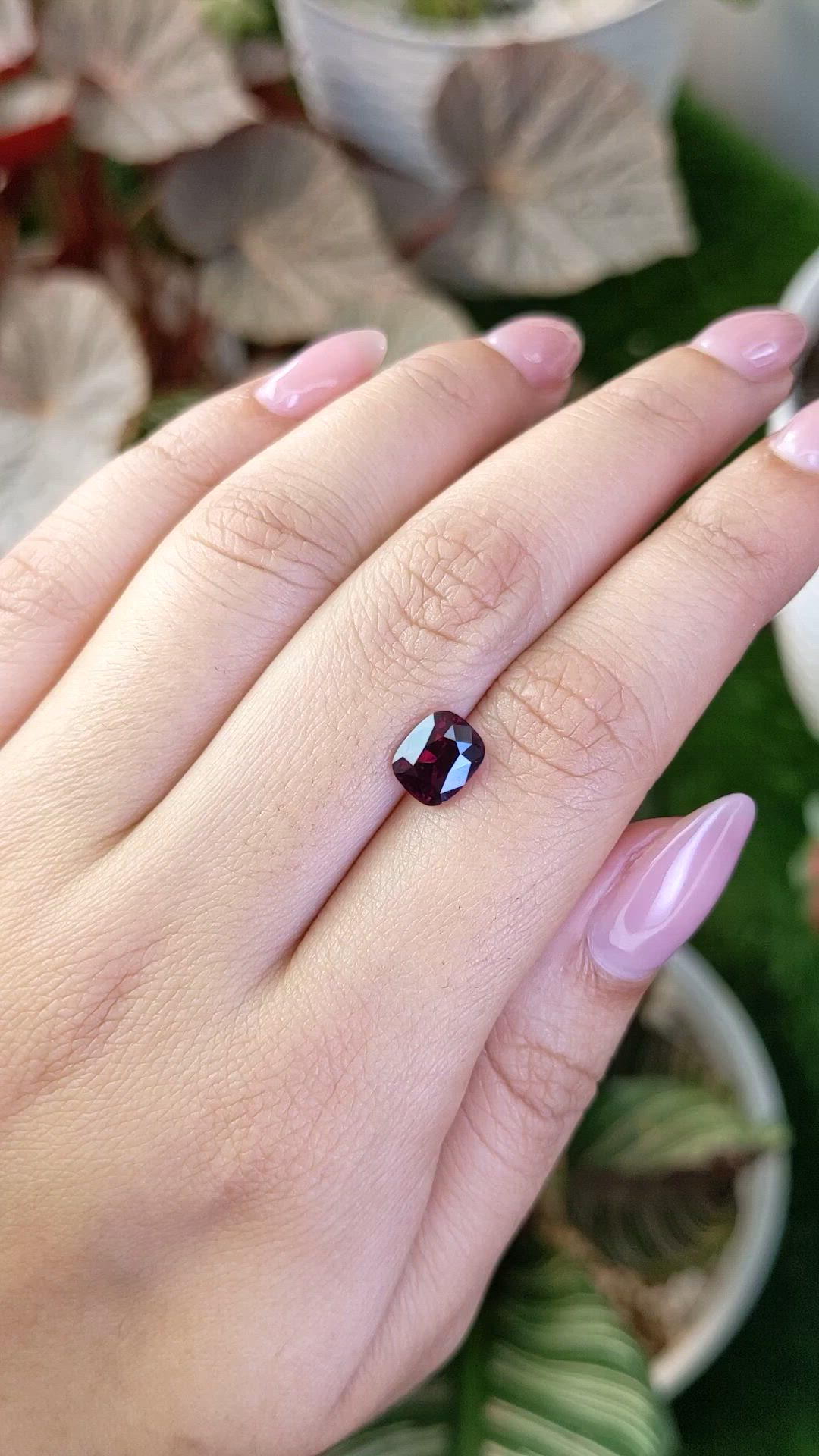 2.03 Ct. Purplish Red Ruby from Ceylon (Sri Lanka) Size Video