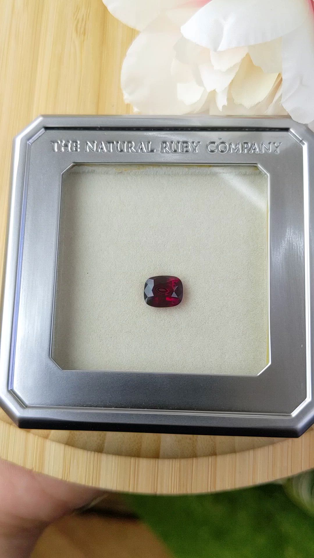 2.03 Ct. Purplish Red Ruby from Ceylon (Sri Lanka) Size Video