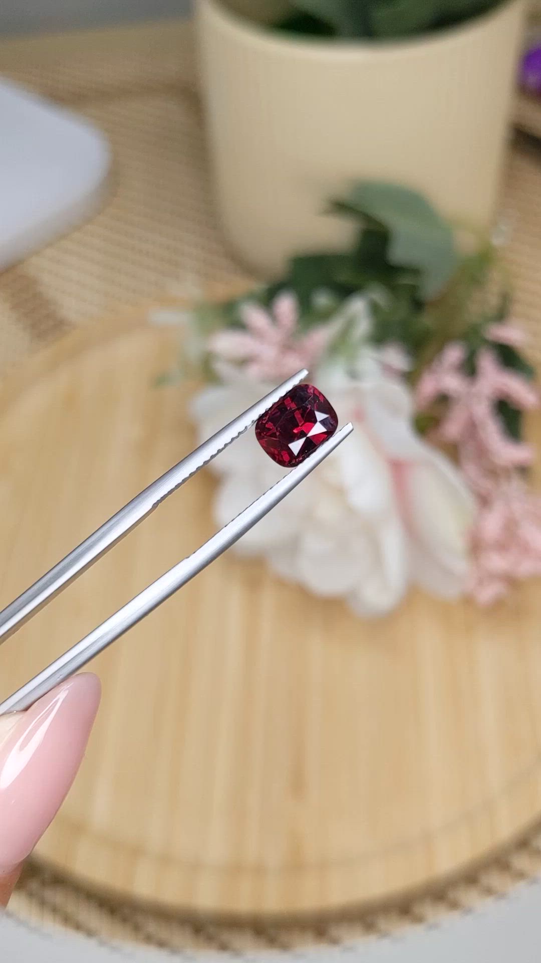 2.03 Ct. Purplish Red Ruby from Ceylon (Sri Lanka) Size Video