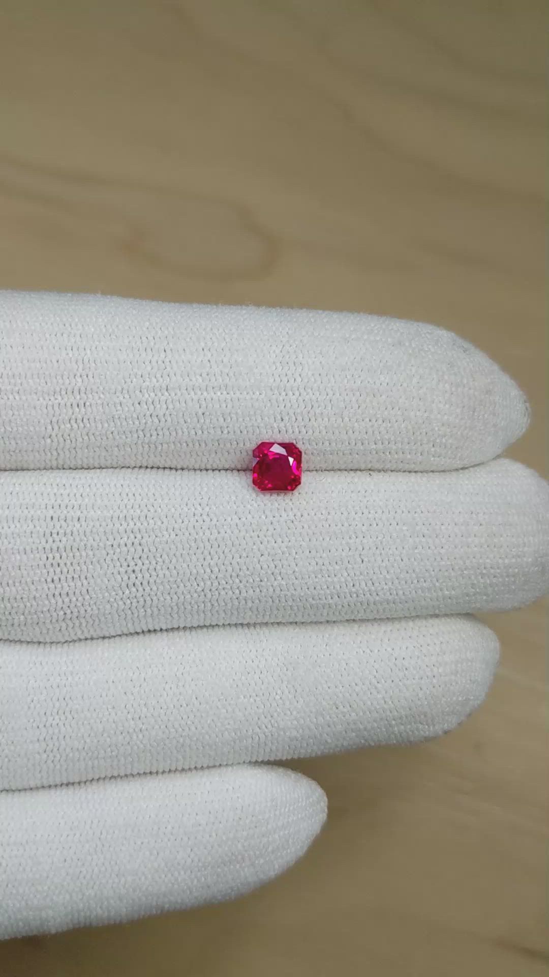 1.11 Ct. Ruby from Burma (Myanmar) Size Video