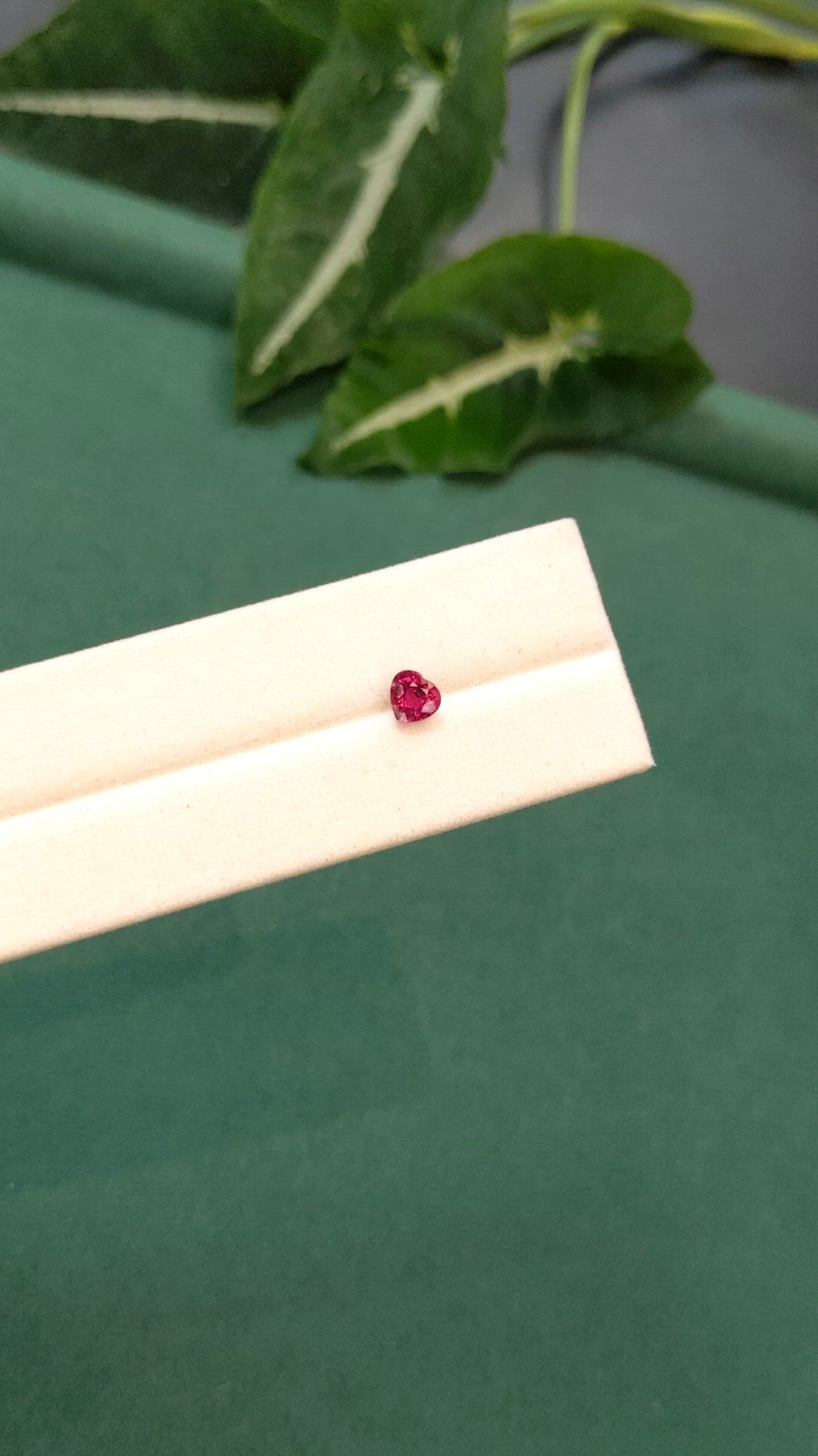 0.65 Ct. Purplish Red Ruby from Mozambique Size Video