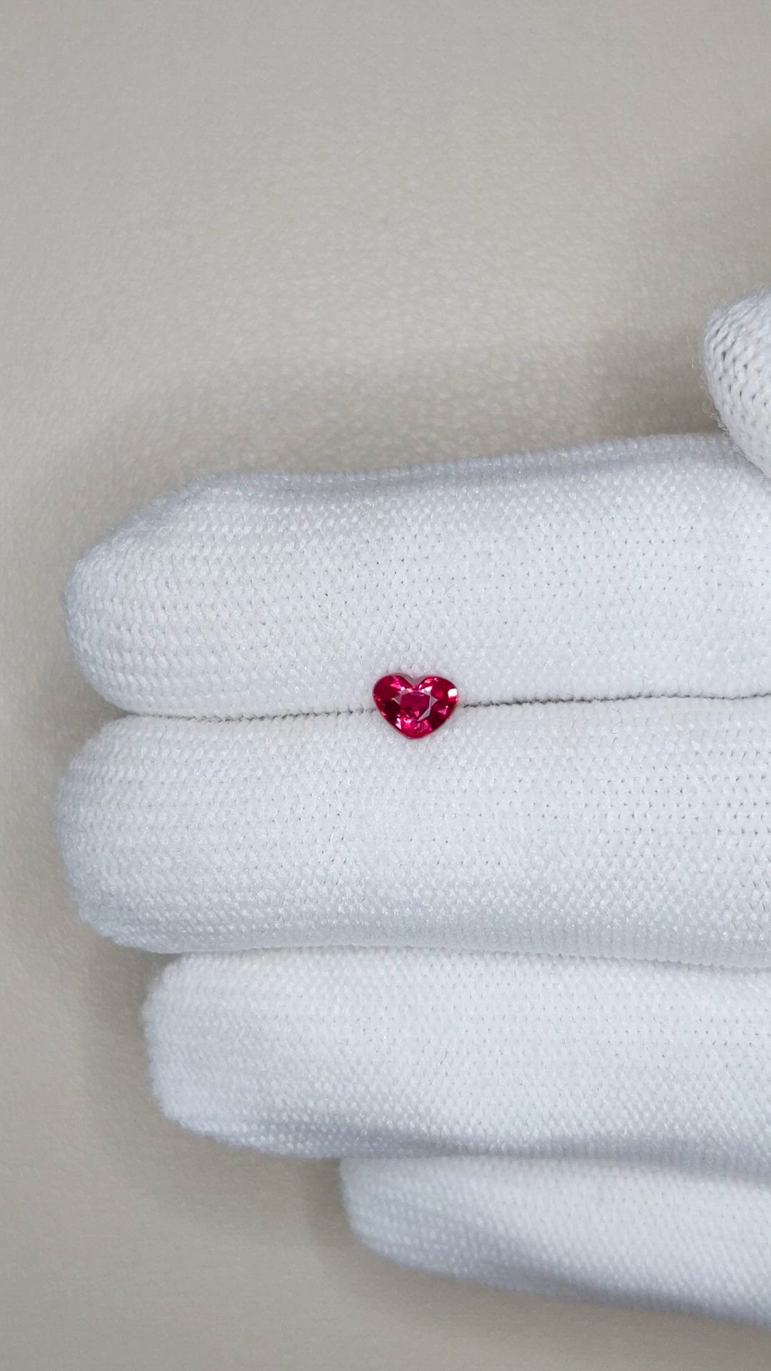 0.55 Ct. Pinkish Red Ruby from Mozambique Size Video